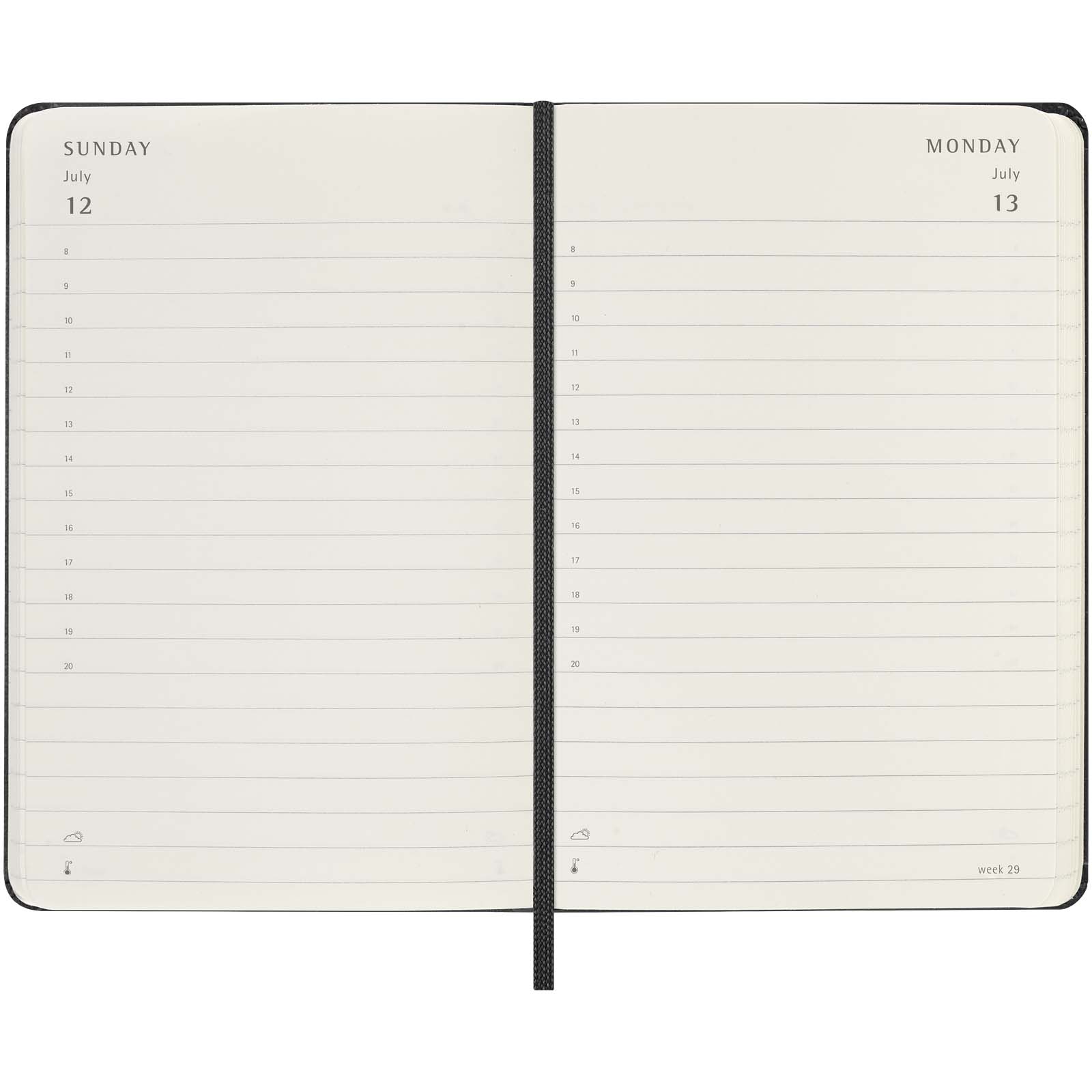 Bloc-notes couverture rigide publicitaires - Agenda de poche quotidien 12 mois Moleskine à couverture rigide - 5