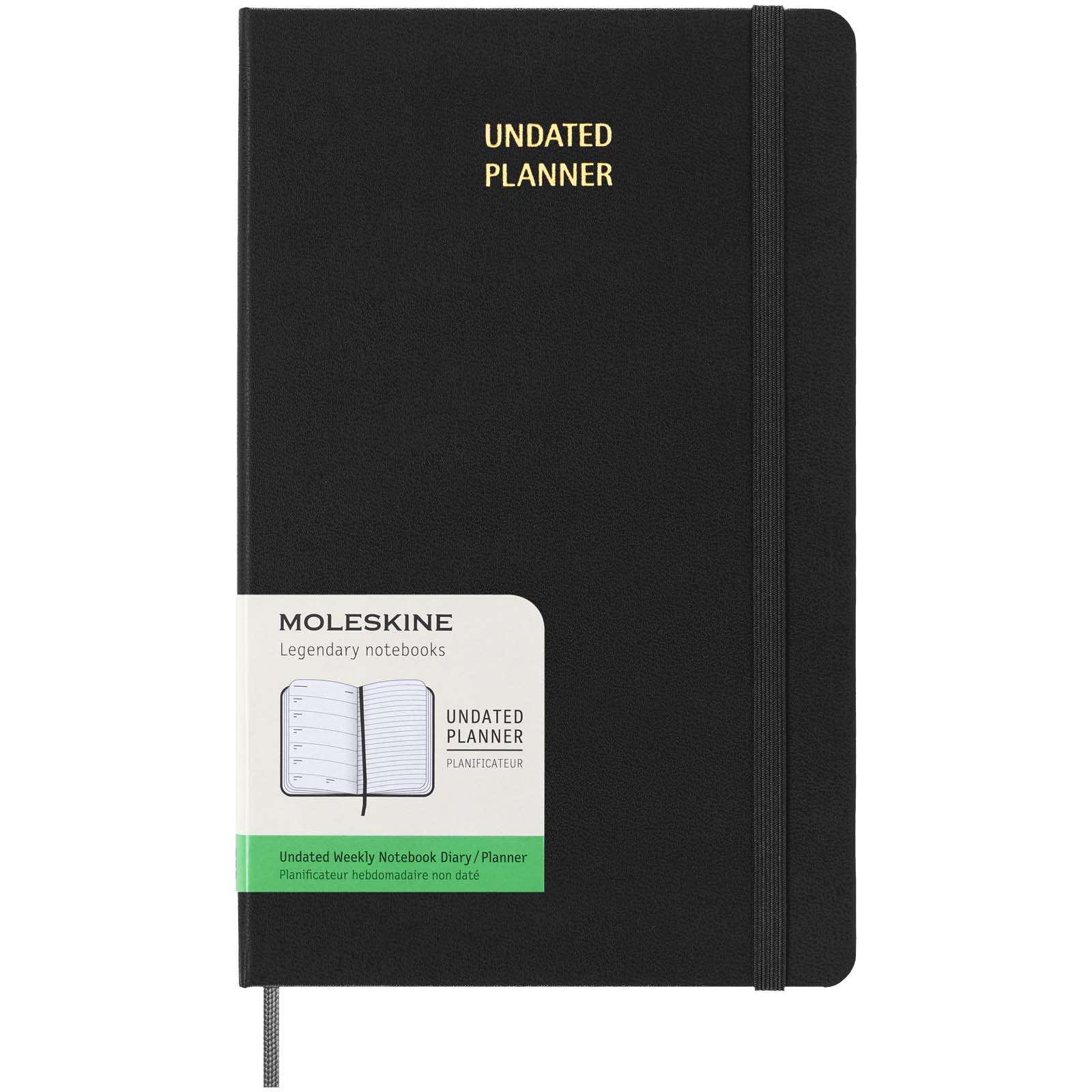 Bloc-notes couverture rigide - Agenda L hebdomadaire non daté Moleskine à couverture rigide