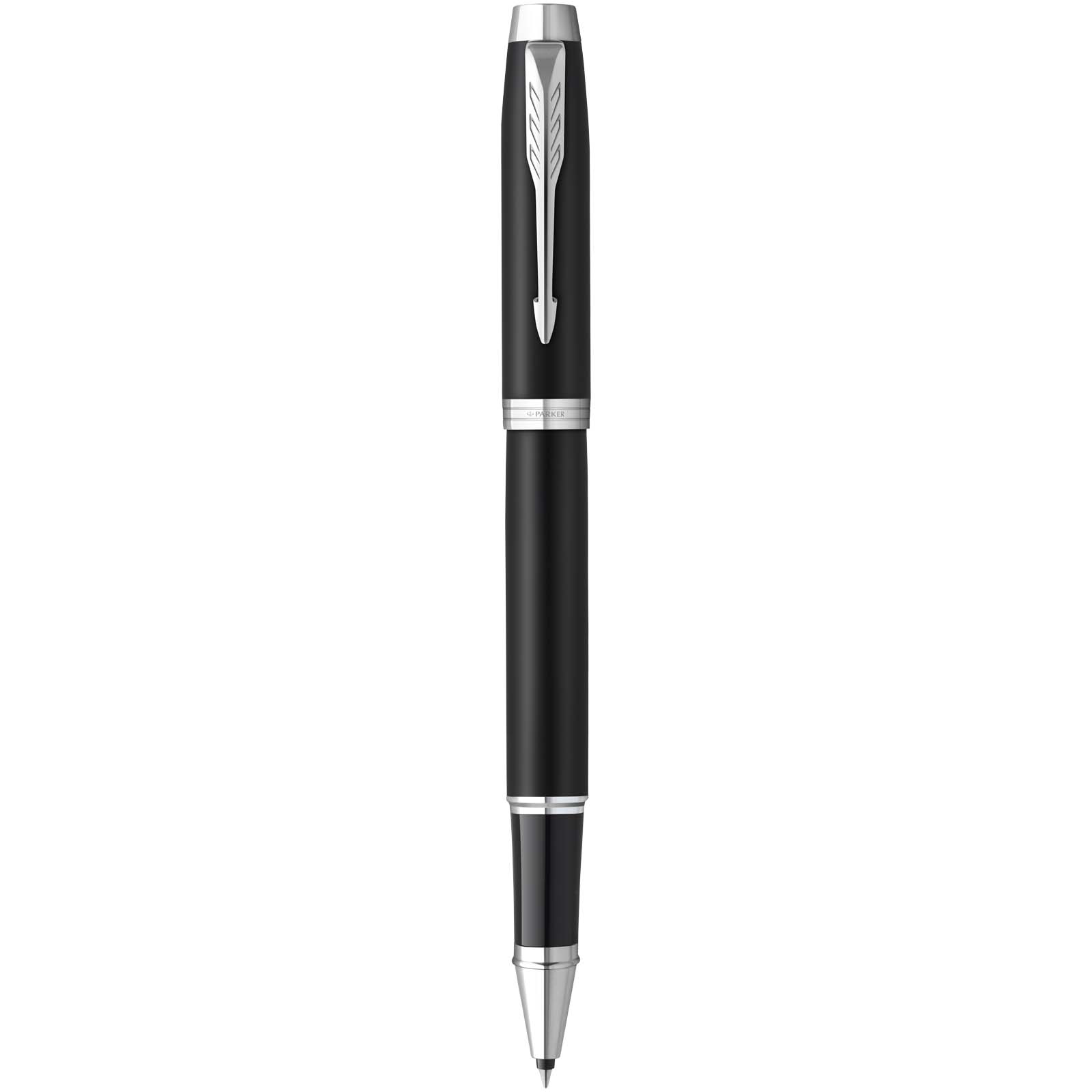 Parure de stylos publicitaires - Coffret Parker IM Essentials comprenant un stylo roller et un stylo à bille - noir - 2