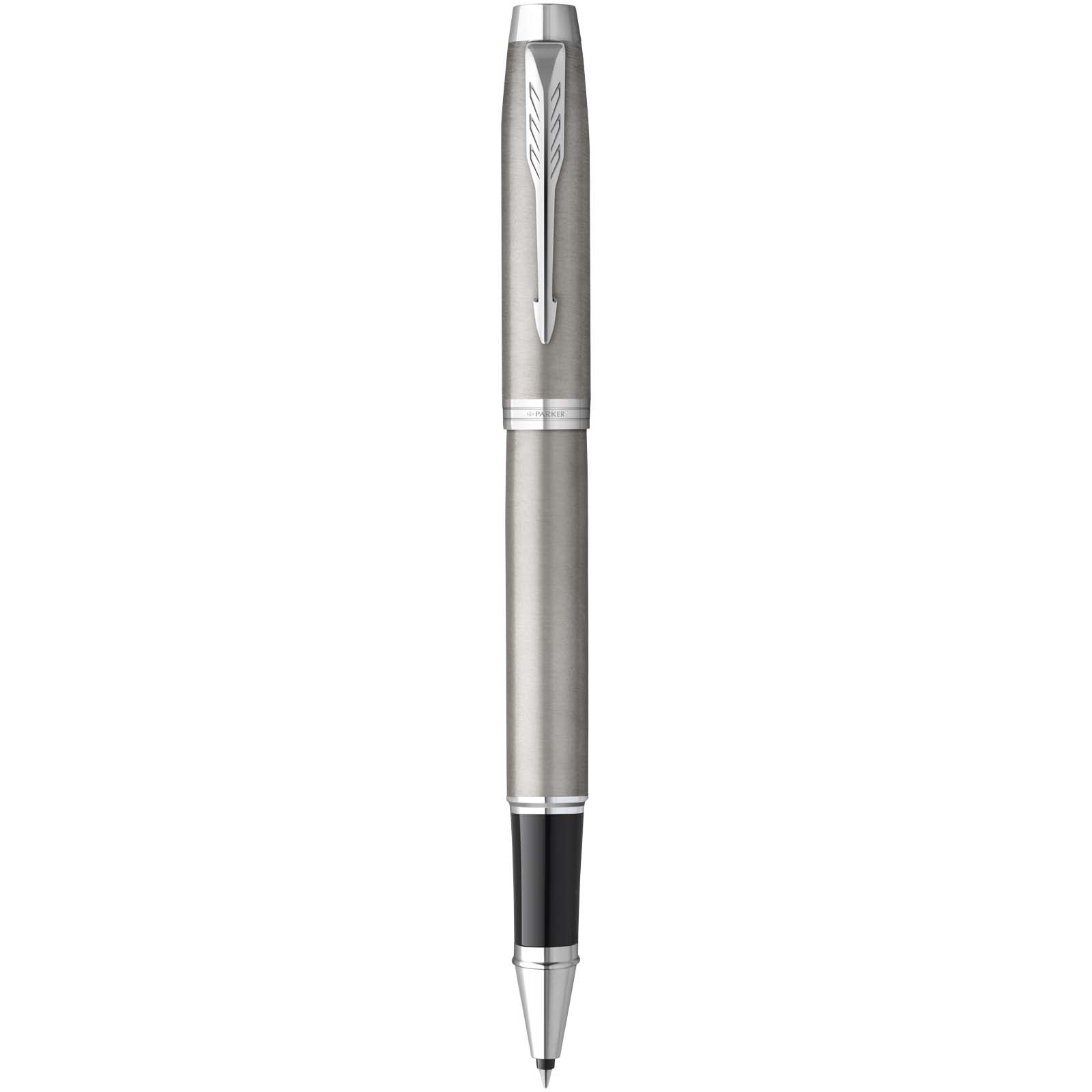 Parure de stylos publicitaires - Coffret Parker IM Essentials comprenant un stylo roller et un stylo à bille - argenté - 2