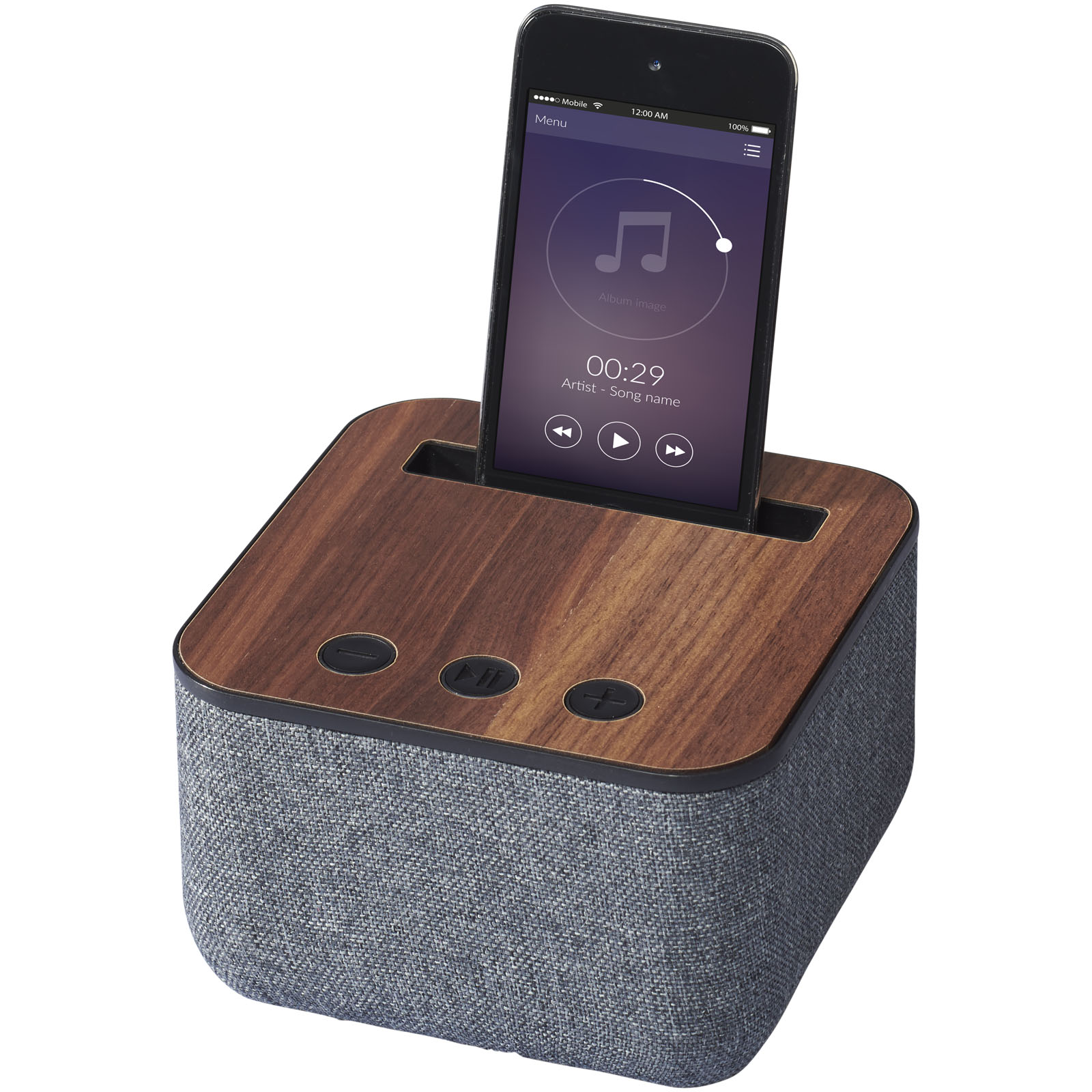 Advertising Speakers - Shae fabric and wood Bluetooth® speaker - 0