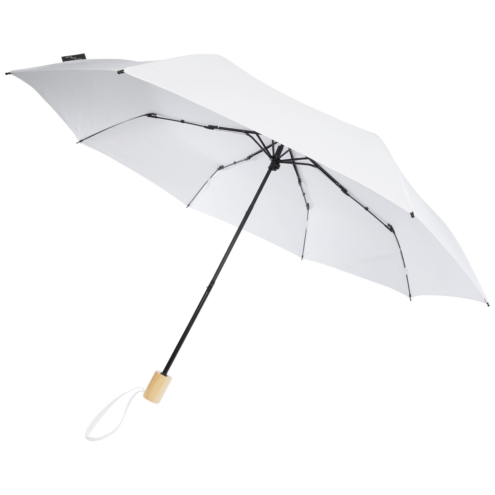 Advertising Storm Umbrellas - Birgit 21'' foldable windproof recycled PET umbrella - 0