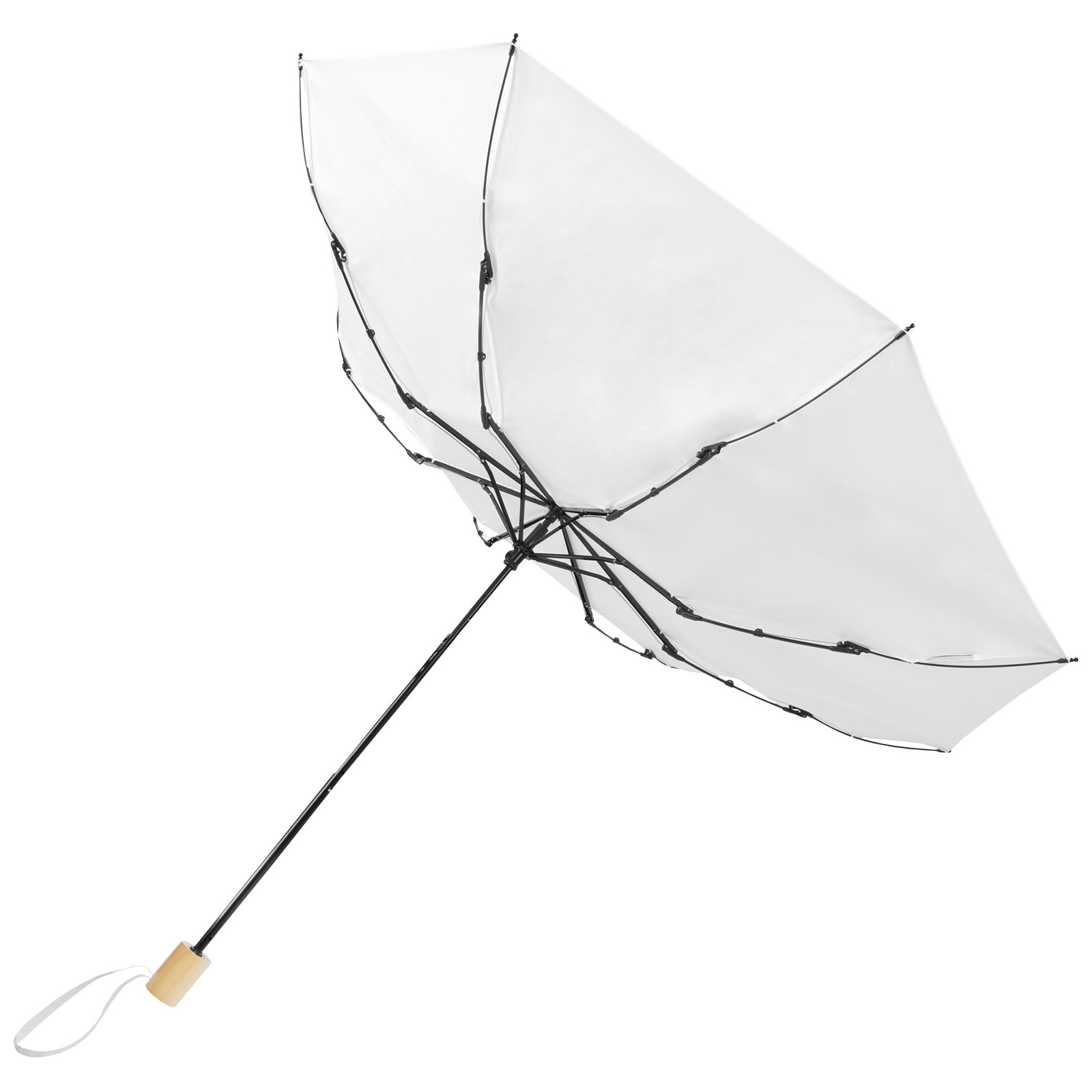 Advertising Storm Umbrellas - Birgit 21'' foldable windproof recycled PET umbrella - 2