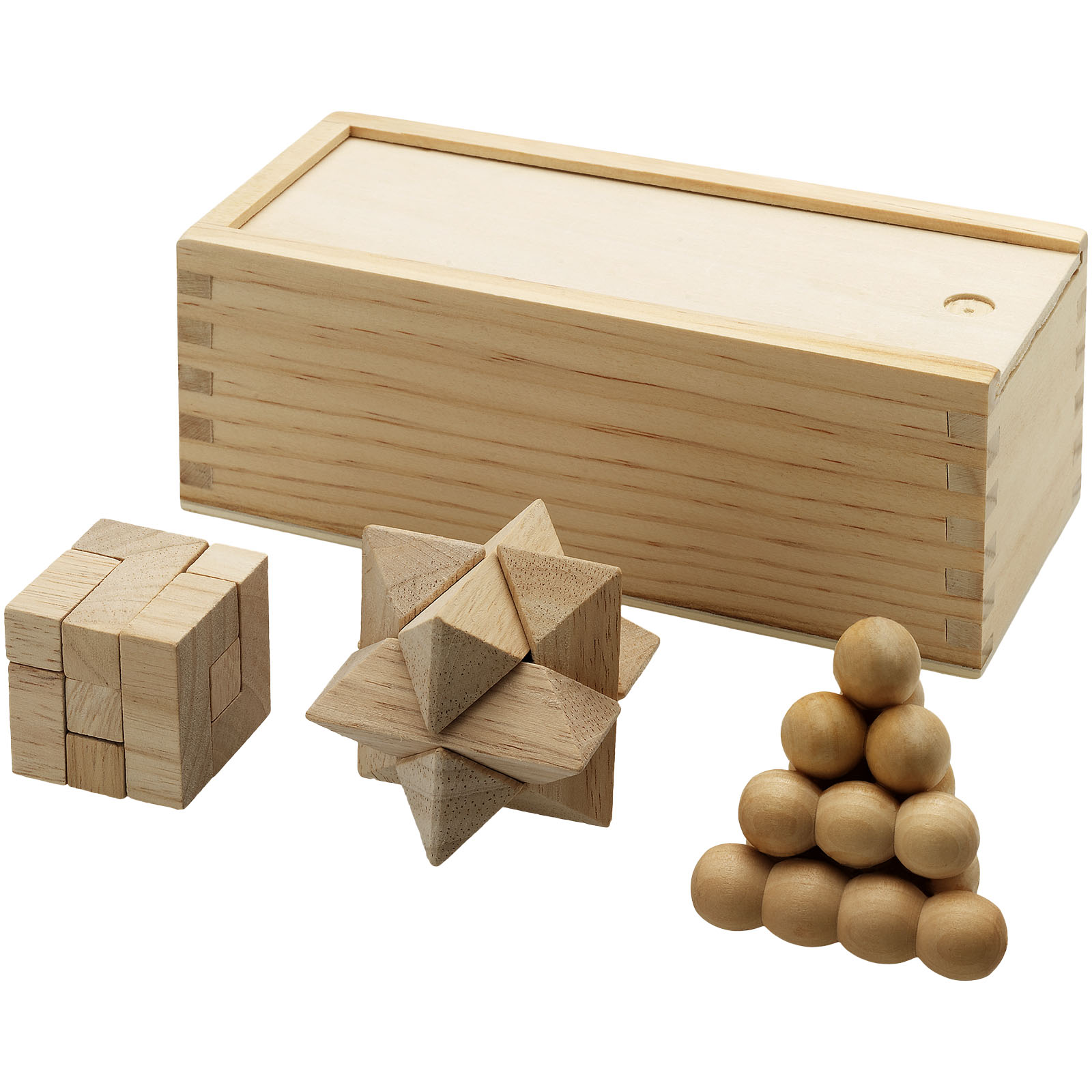 Toys & Games - Brainiac 3-piece wooden brain teaser set