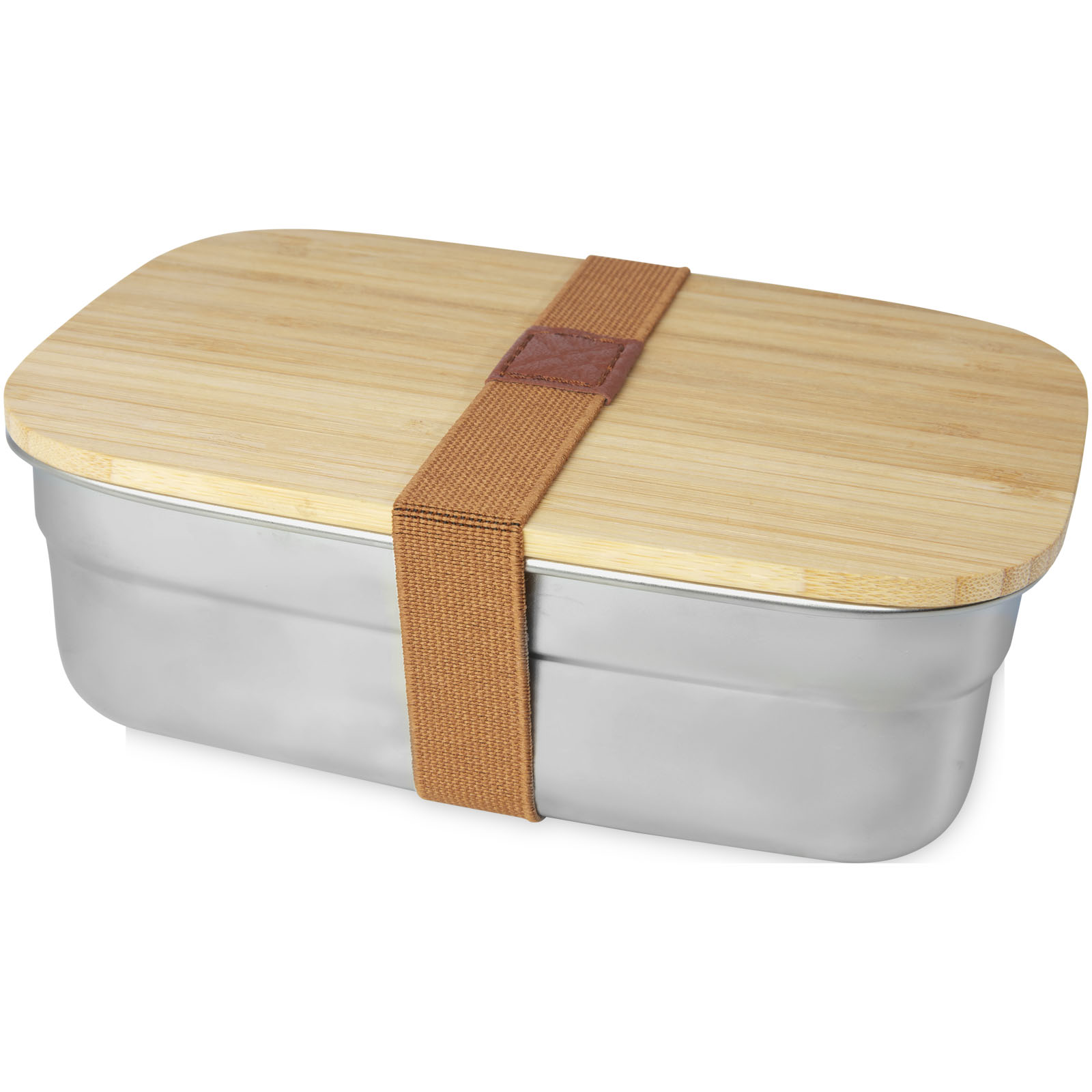 Advertising Lunch Boxes - Tite stainless steel lunch box with bamboo lid - 0