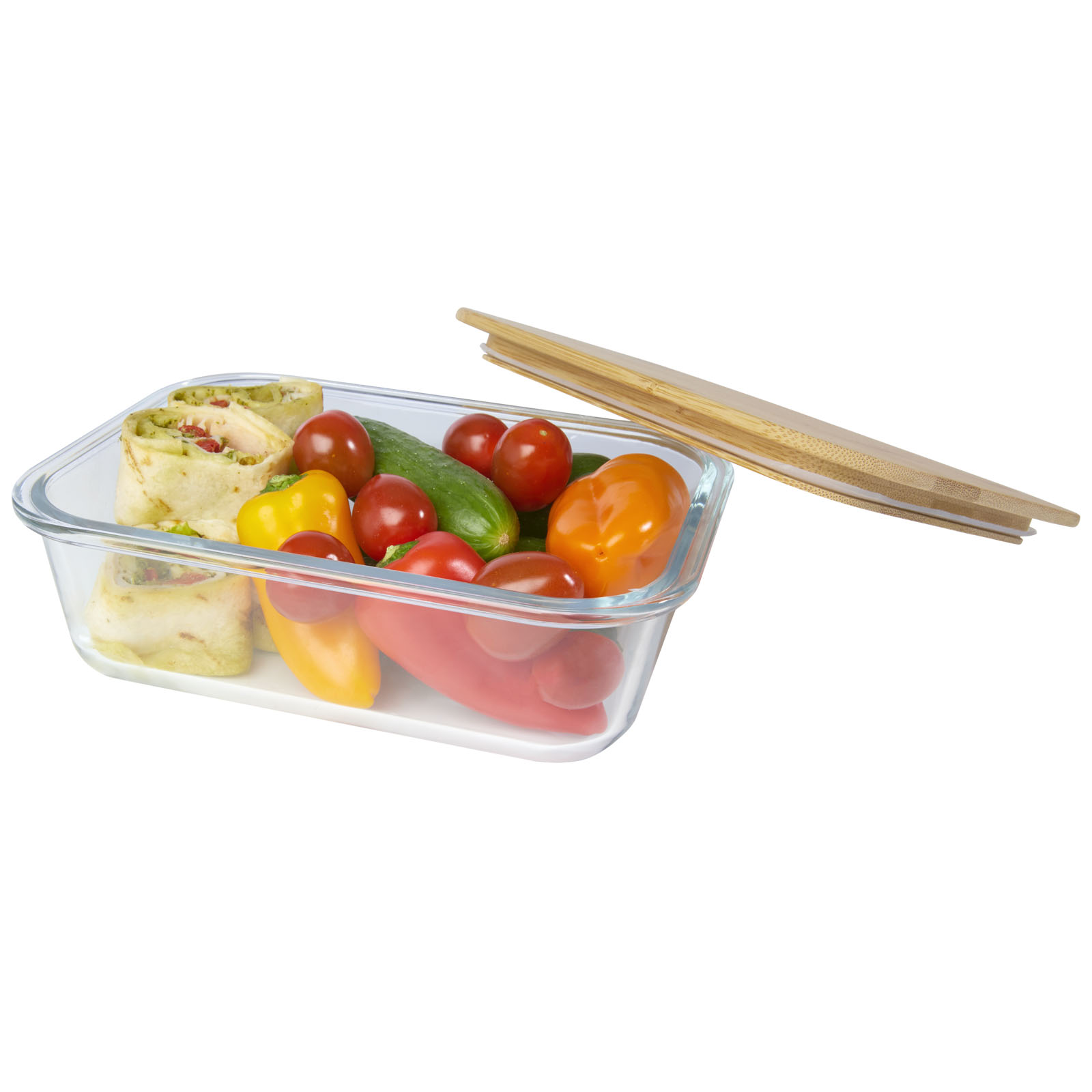 Advertising Lunch Boxes - Roby glass lunch box with bamboo lid - 2