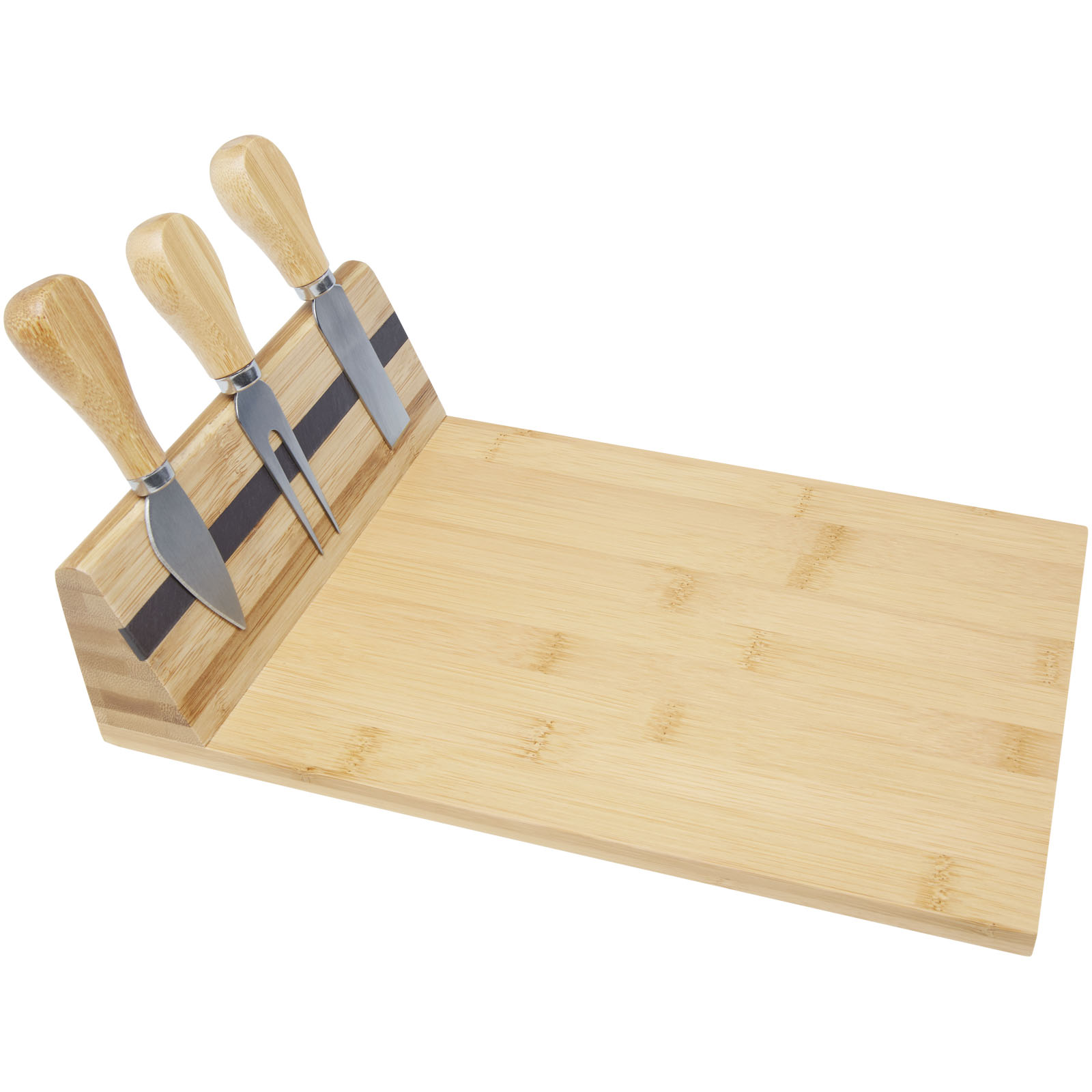 Advertising Serving Sets - Mancheg bamboo magnetic cheese board and tools - 0