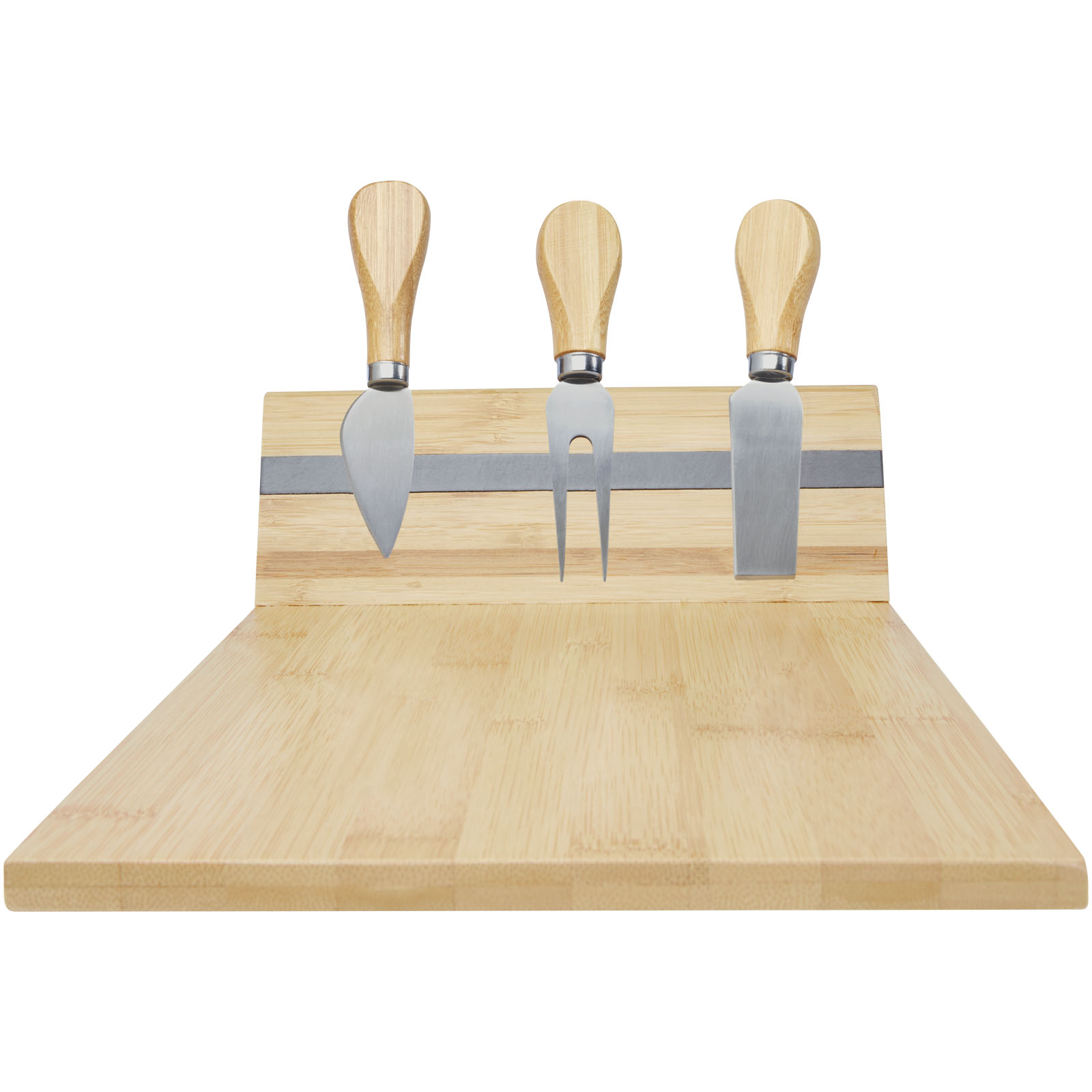 Advertising Serving Sets - Mancheg bamboo magnetic cheese board and tools - 1