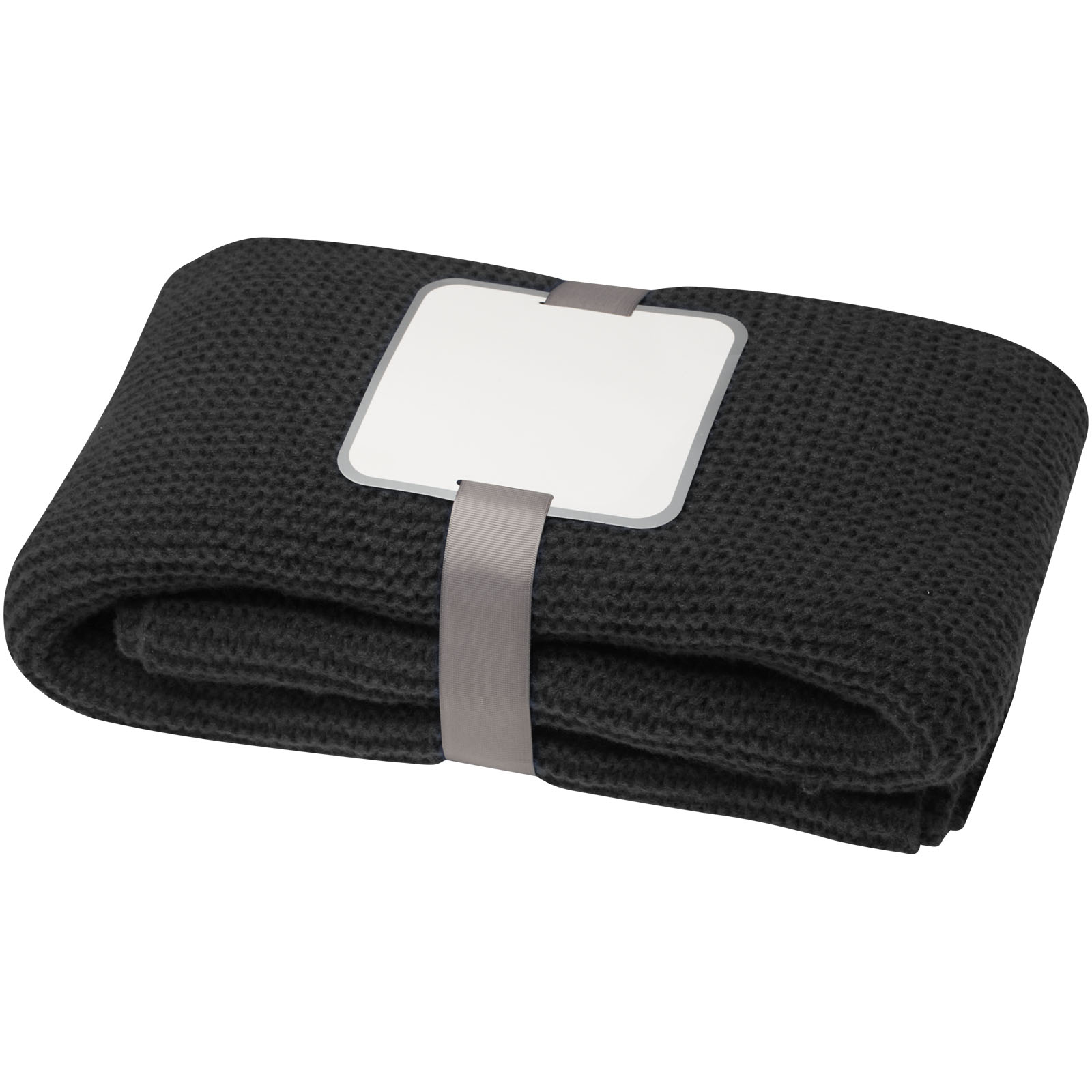 Couvertures publicitaires - Couverture tricotée Suzy de 150 x 120 cm en polyester certifié GRS