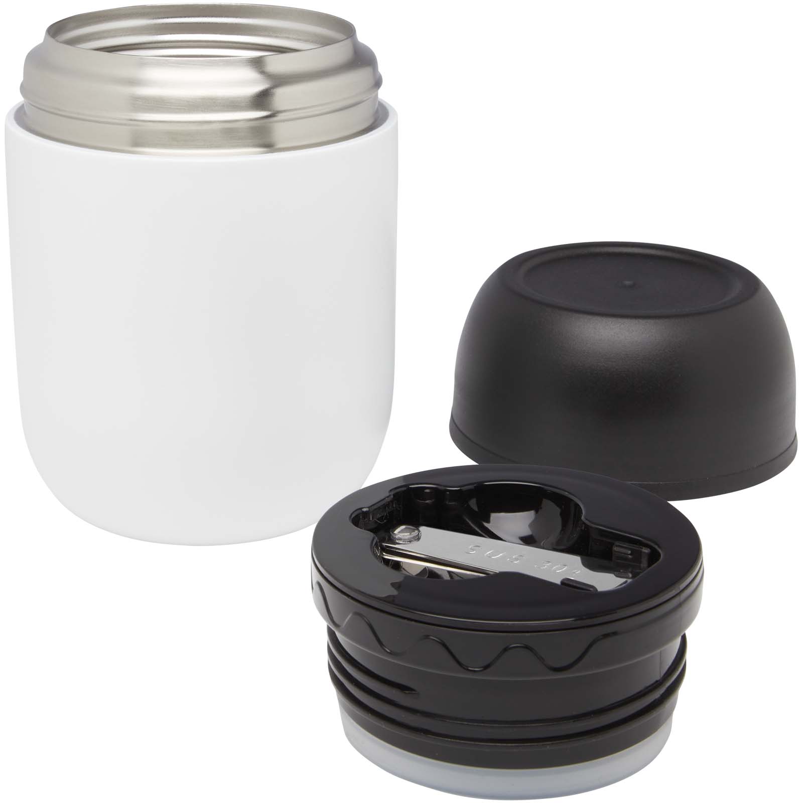 Advertising Lunch Boxes - Supo 480 ml double-walled recycled stainless steel lunch pot - 4