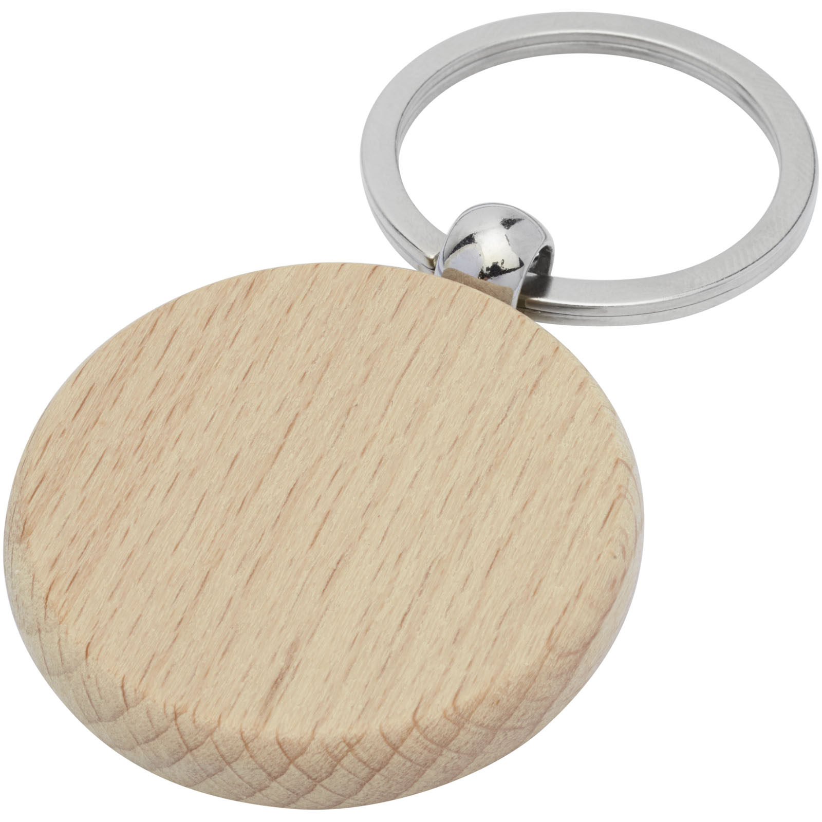 Advertising Keychains & Keyrings - Giovanni beech wood round keychain - 0