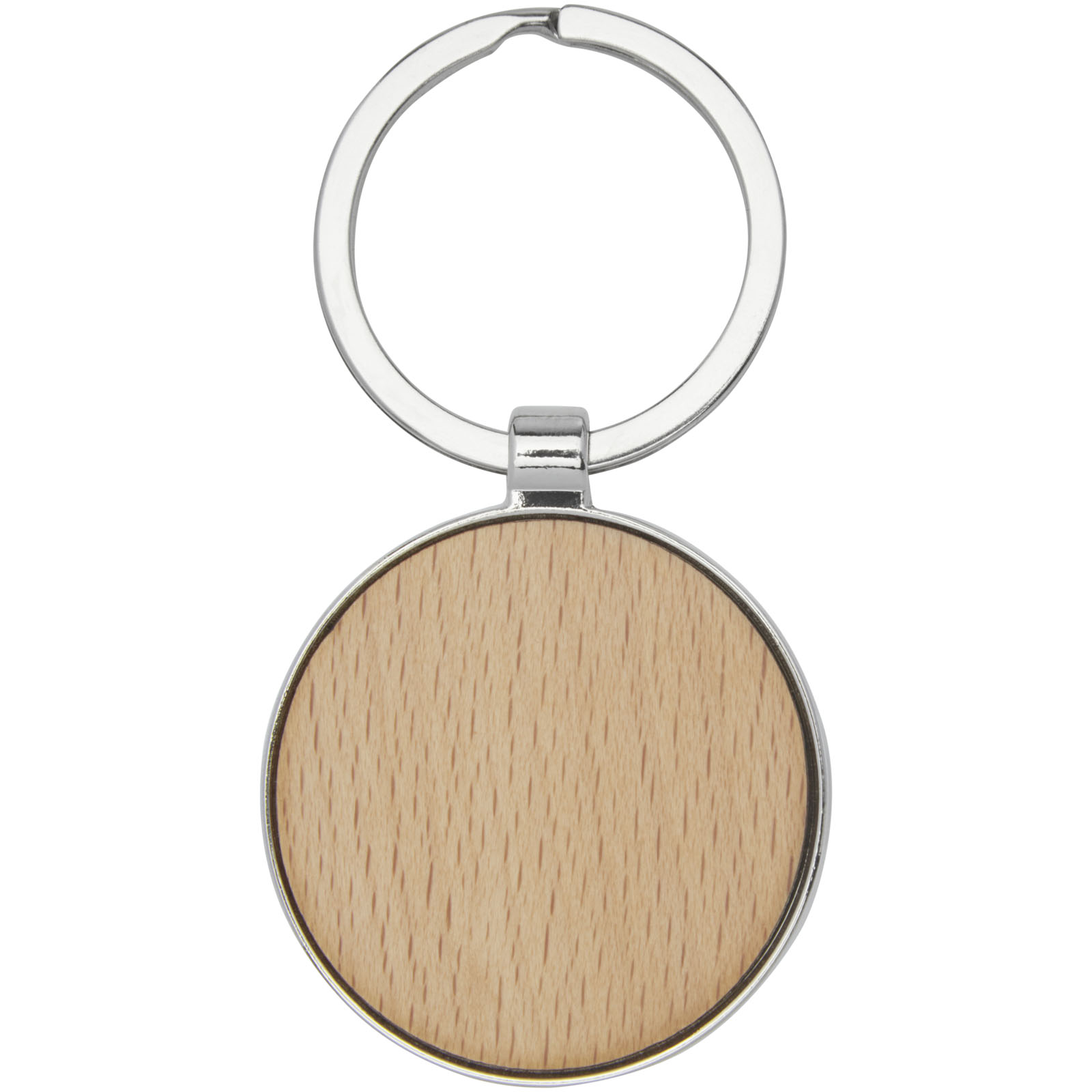Advertising Keychains & Keyrings - Moreno beech wood round keychain - 2