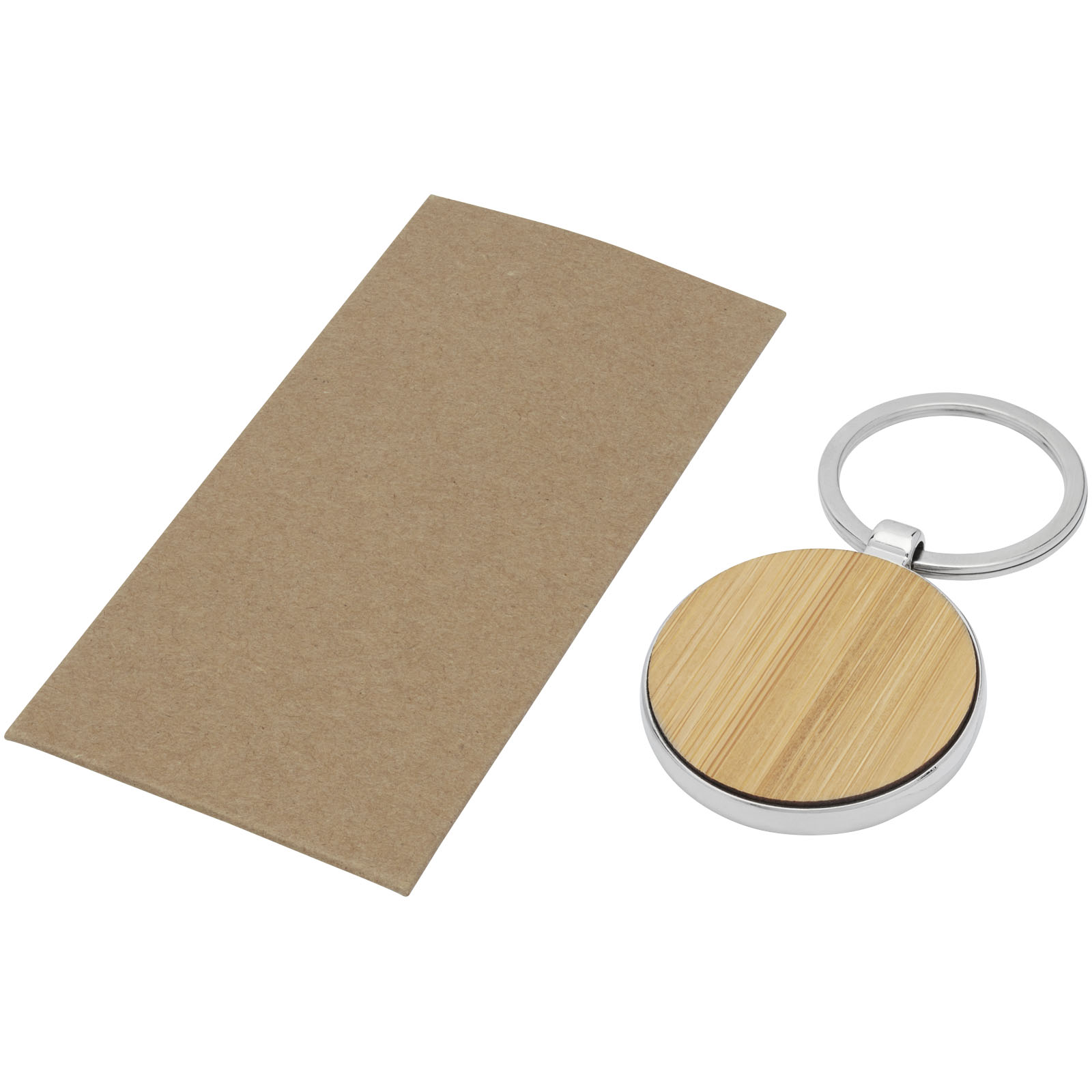 Advertising Keychains & Keyrings - Nino bamboo round keychain - 3