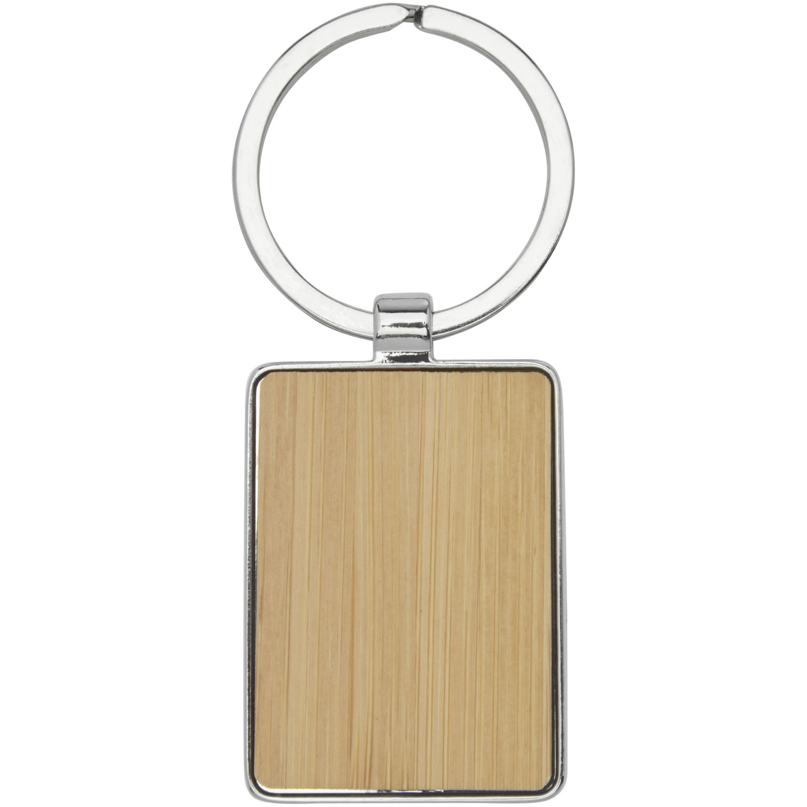 Advertising Keychains & Keyrings - Neta bamboo rectangular keychain - 2