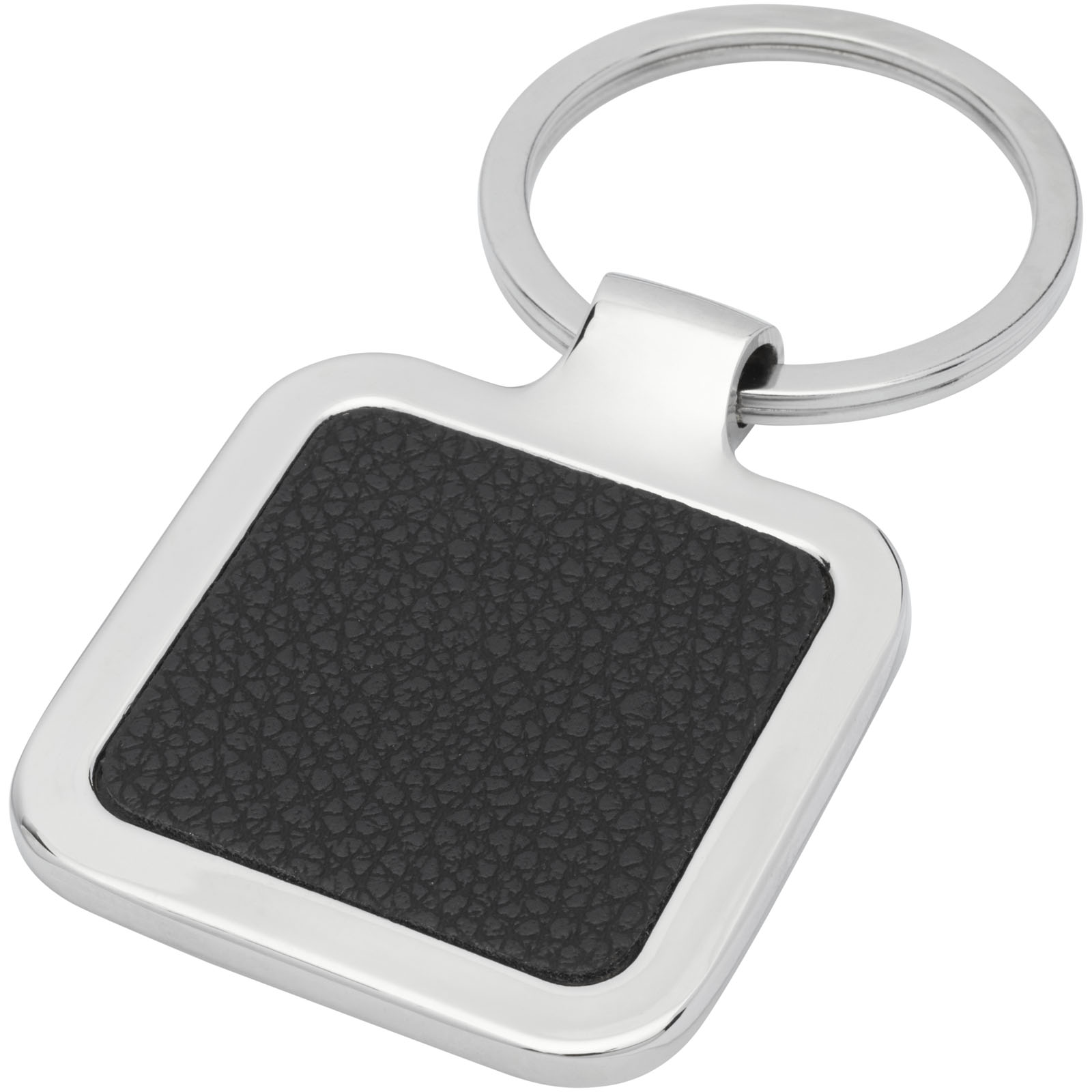 Porte-clés publicitaires - Porte-clés carré Piero en PU pour gravure laser - 0