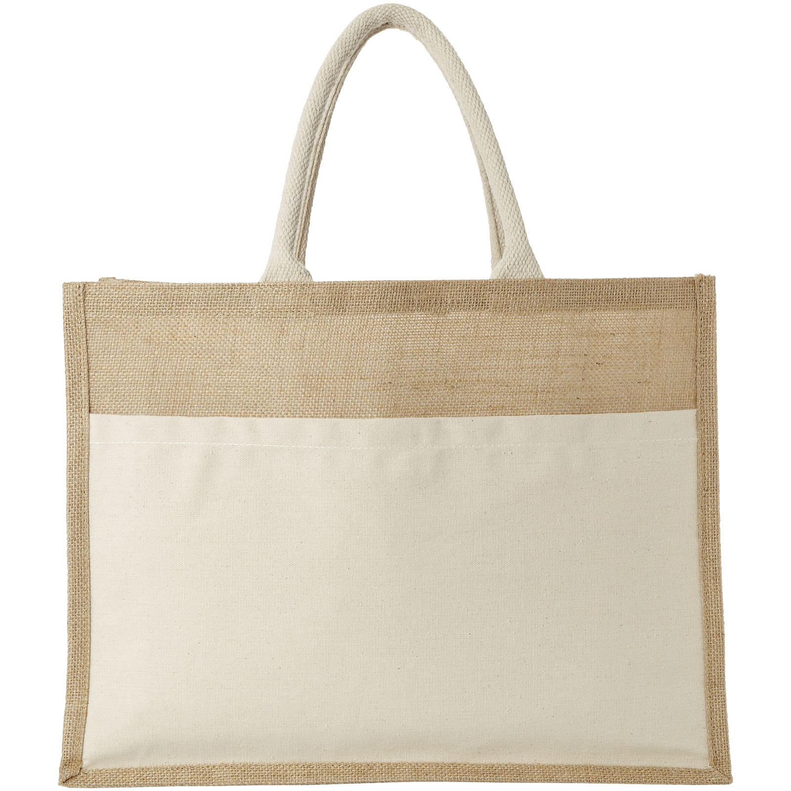 Sacs de shopping publicitaires - Sac shopping jute Mumbay 18L - 1