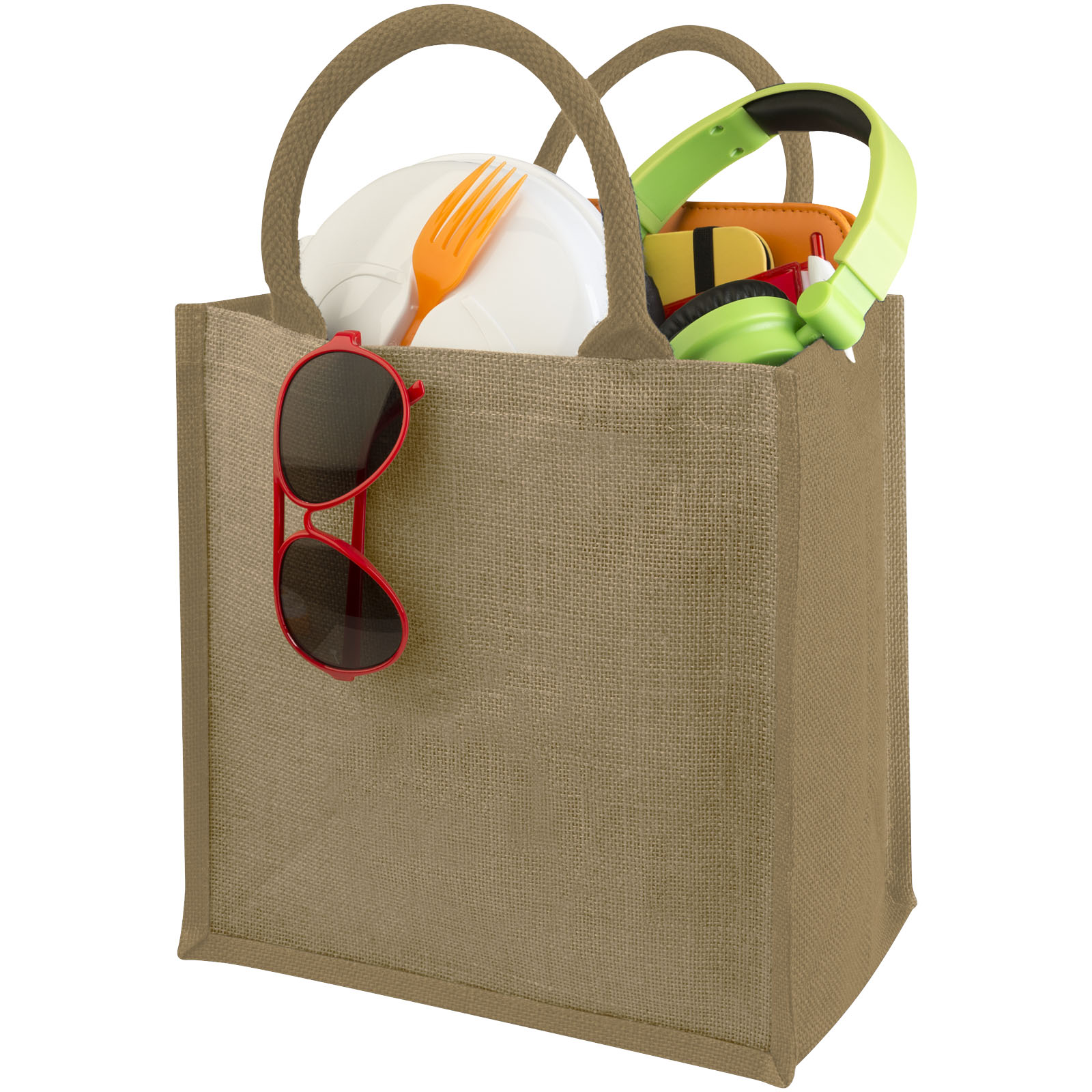 Sacs de shopping publicitaires - Sac fourre-tout en jute Chennai 16L - 2