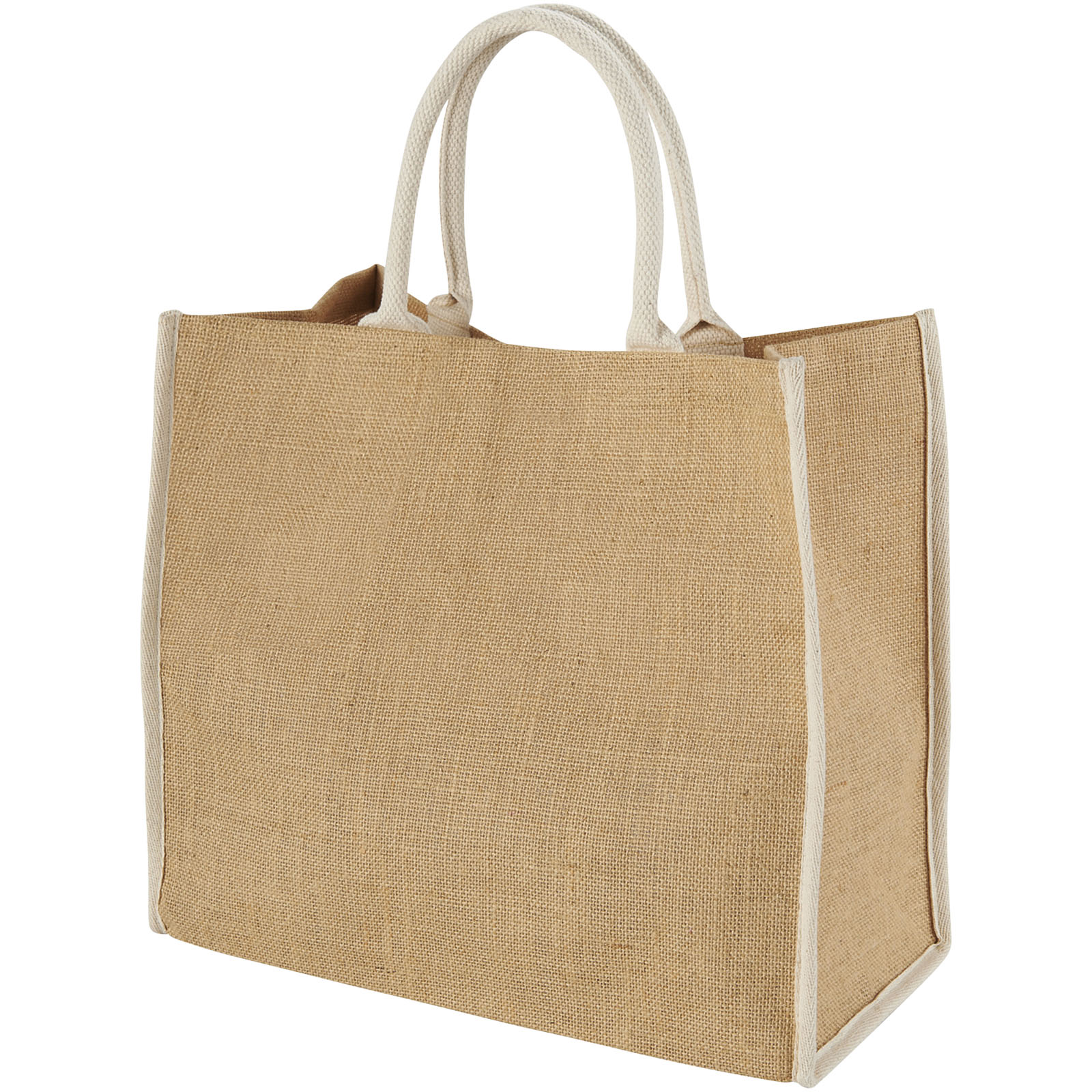 Advertising Shopping & Tote Bags - Harry coloured edge jute tote bag 25L