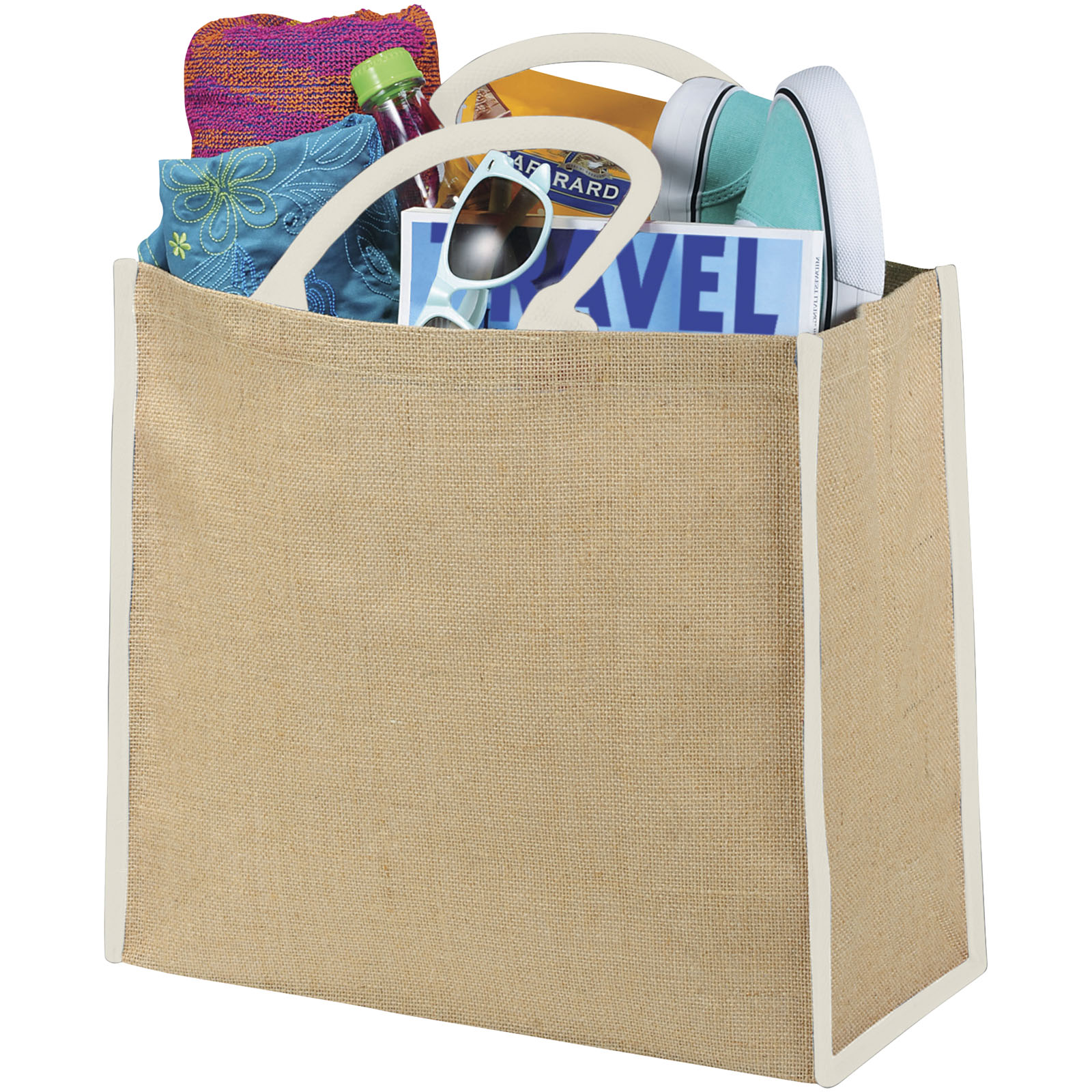 Advertising Shopping & Tote Bags - Harry coloured edge jute tote bag 25L - 2