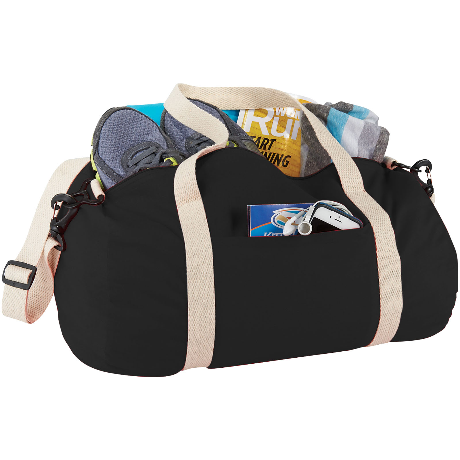Advertising Travel bags - Cochichuate cotton barrel duffel bag 25L - 2