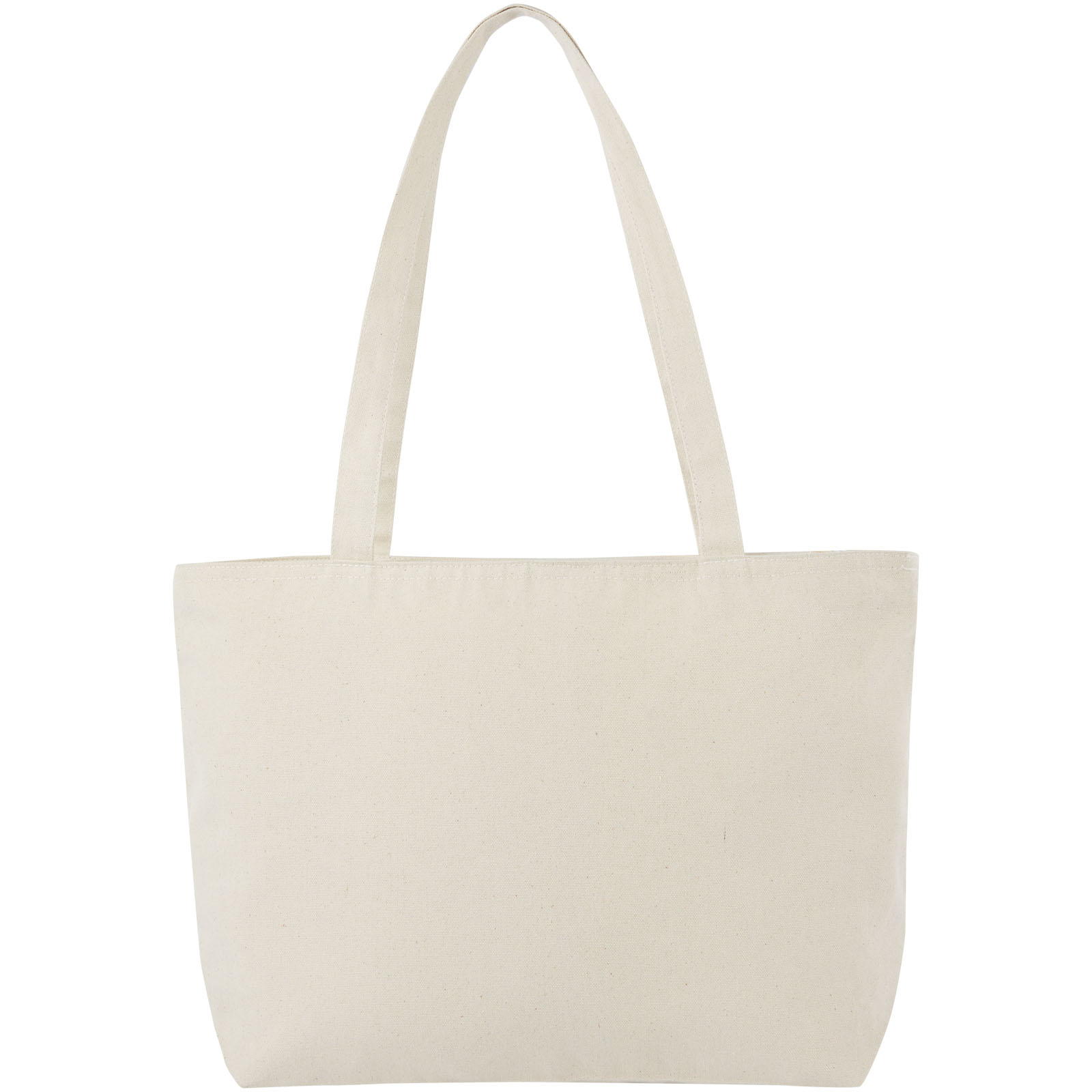 Sacs en coton publicitaires - Sac shopping zippé coton 320 g/m² Ningbo 15L - 2