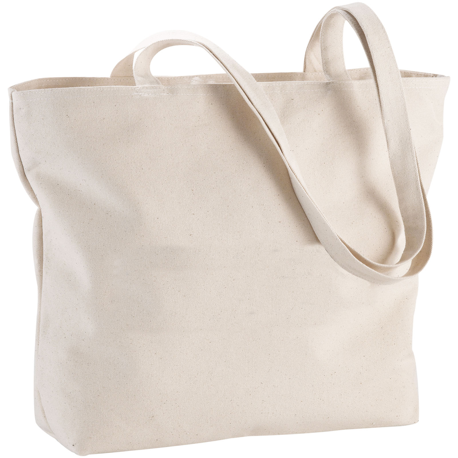 Sacs en coton publicitaires - Sac shopping zippé coton 320 g/m² Ningbo 15L - 3