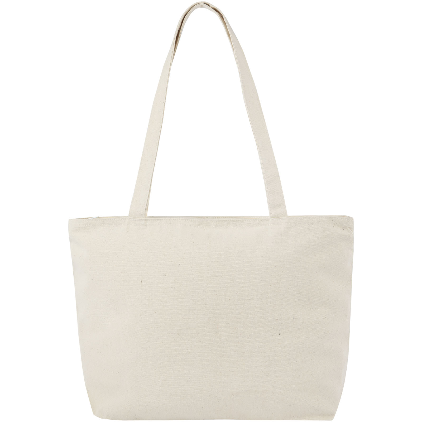 Sacs en coton publicitaires - Sac shopping zippé coton 320 g/m² Ningbo 15L - 1