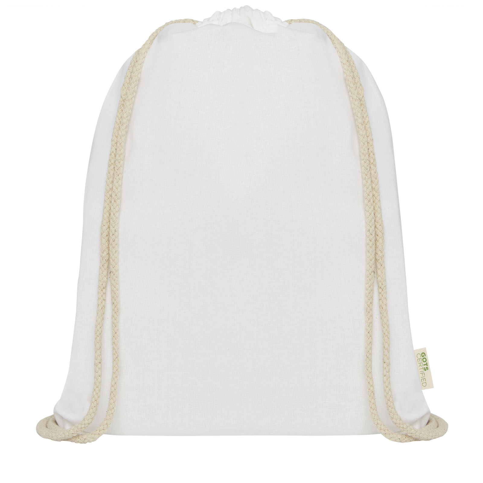 Advertising Drawstring Bags - Orissa 100 g/m² GOTS organic cotton drawstring bag 5L - 1