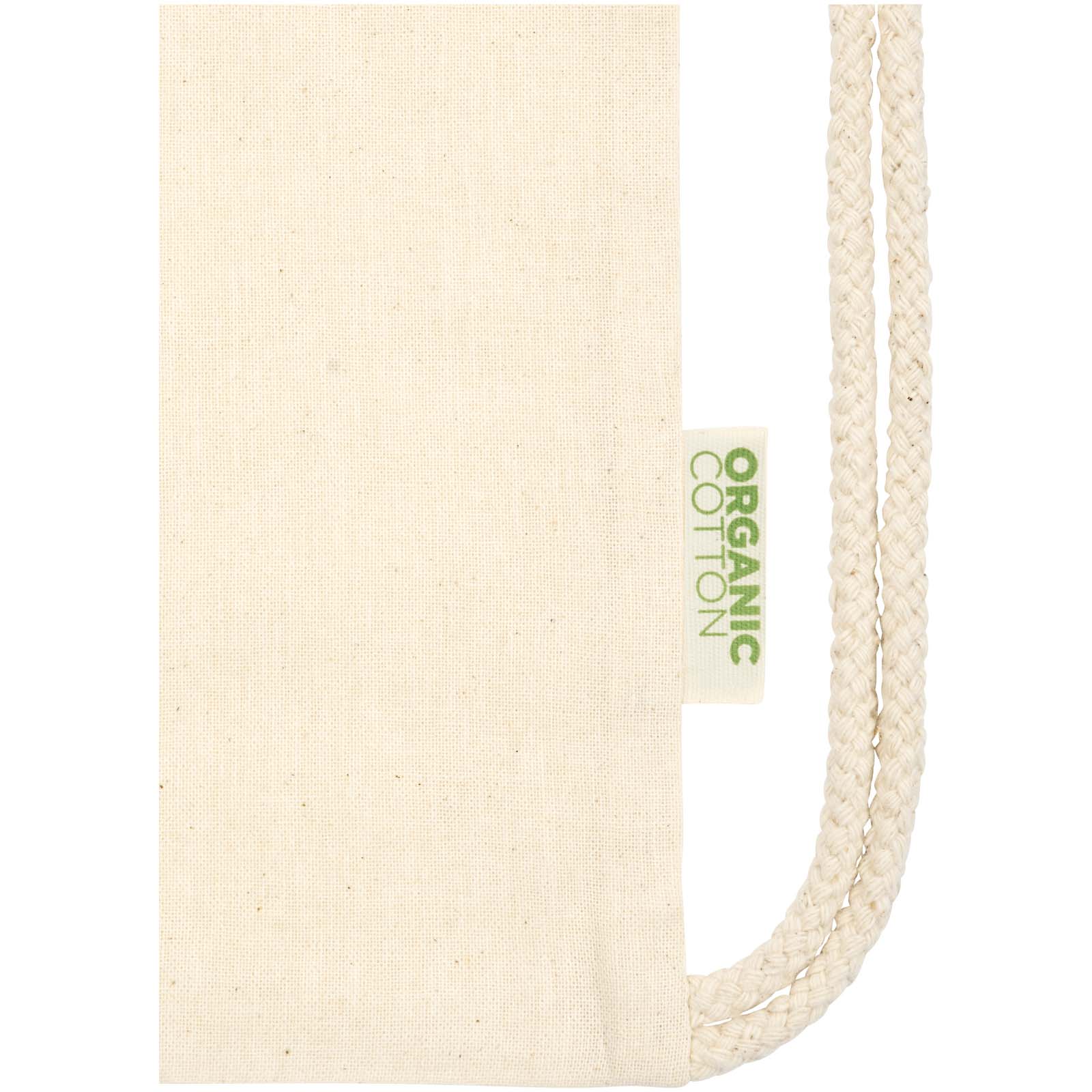 Advertising Drawstring Bags - Orissa 100 g/m² organic cotton drawstring bag 5L - 3