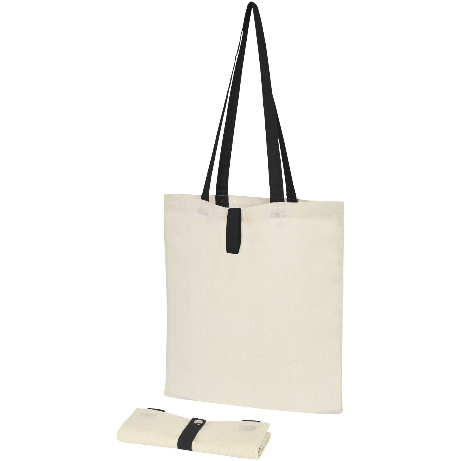 Advertising Shopping & Tote Bags - Nevada 100 g/m² cotton foldable tote bag 7L - 4