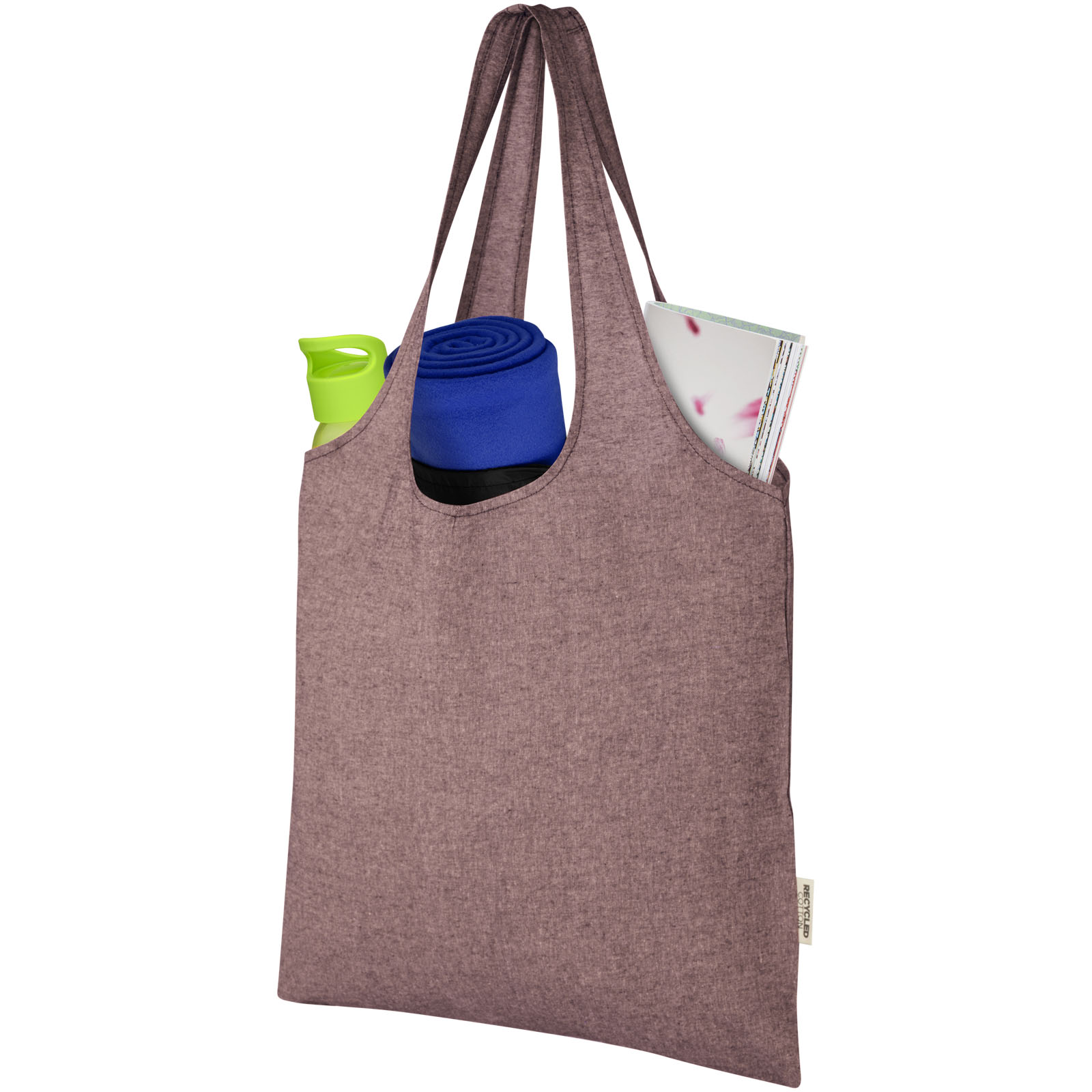 Advertising Shopping & Tote Bags - Pheebs 150 g/m² recycled cotton trendy tote bag 7L - 3