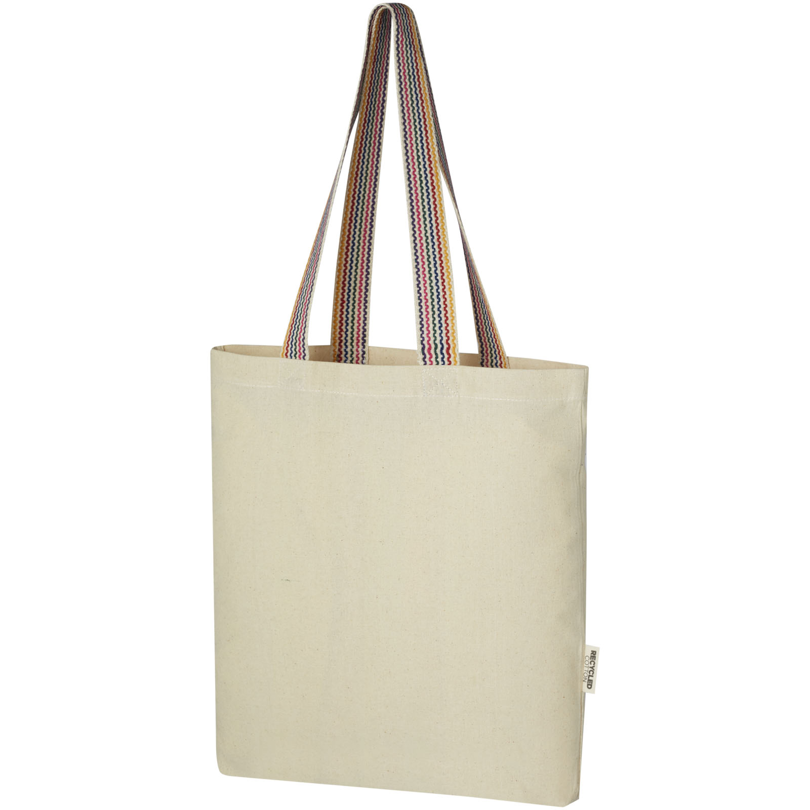 Sacs de shopping publicitaires - Sac shopping Rainbow de 5 l en coton recyclé 180 g/m² - 0