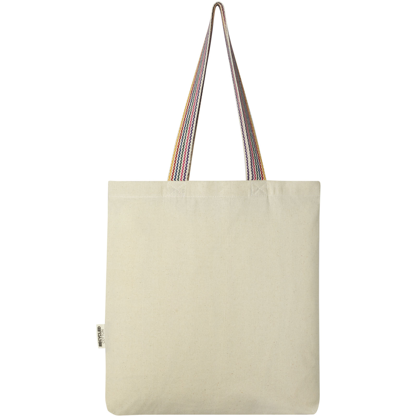 Sacs de shopping publicitaires - Sac shopping Rainbow de 5 l en coton recyclé 180 g/m² - 2