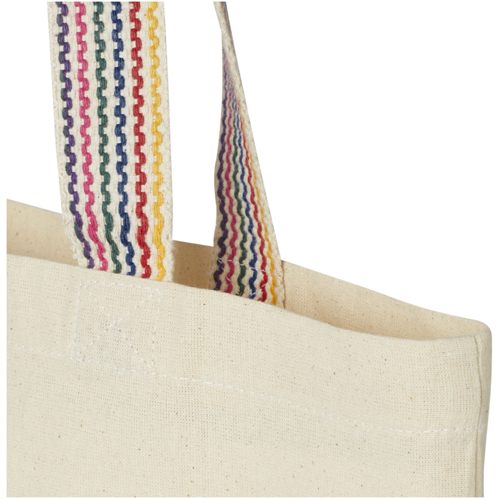 Sacs de shopping publicitaires - Sac shopping Rainbow de 5 l en coton recyclé 180 g/m² - 4