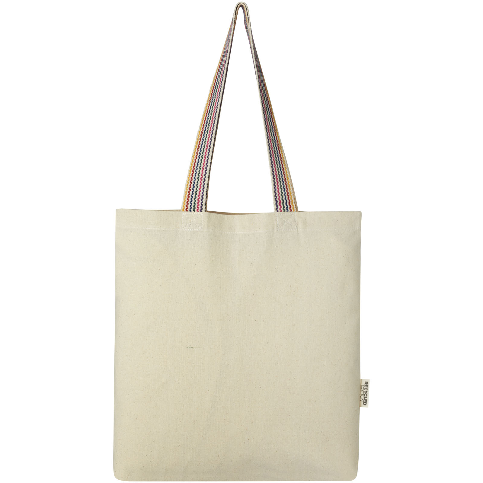 Sacs de shopping publicitaires - Sac shopping Rainbow de 5 l en coton recyclé 180 g/m² - 1