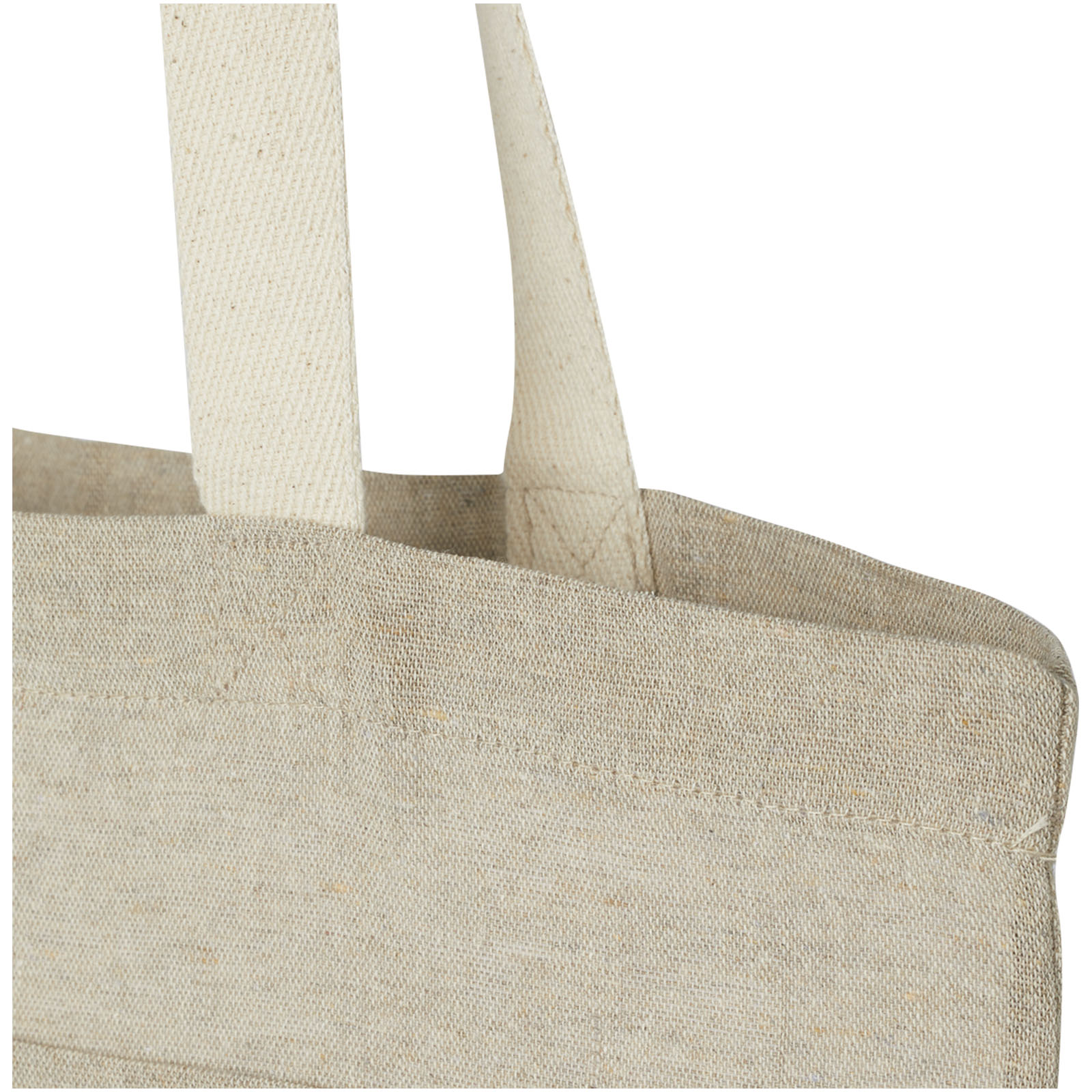 Advertising Shopping & Tote Bags - Pheebs 150 g/m² recycled cotton tote bag with front pocket 9L - 4