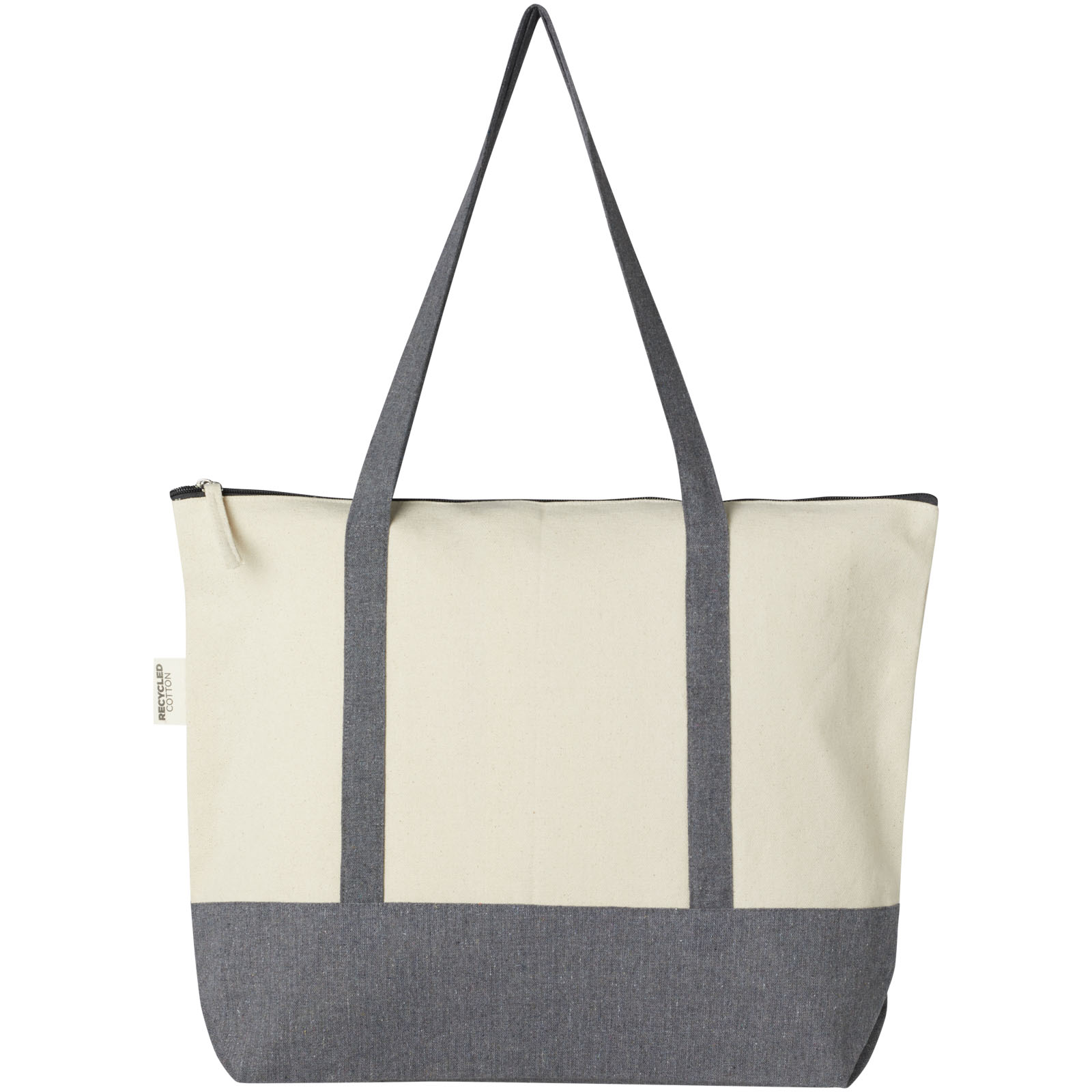 Advertising Shopping & Tote Bags - Repose 320 g/m² recycled cotton zippered tote bag 10L - 2