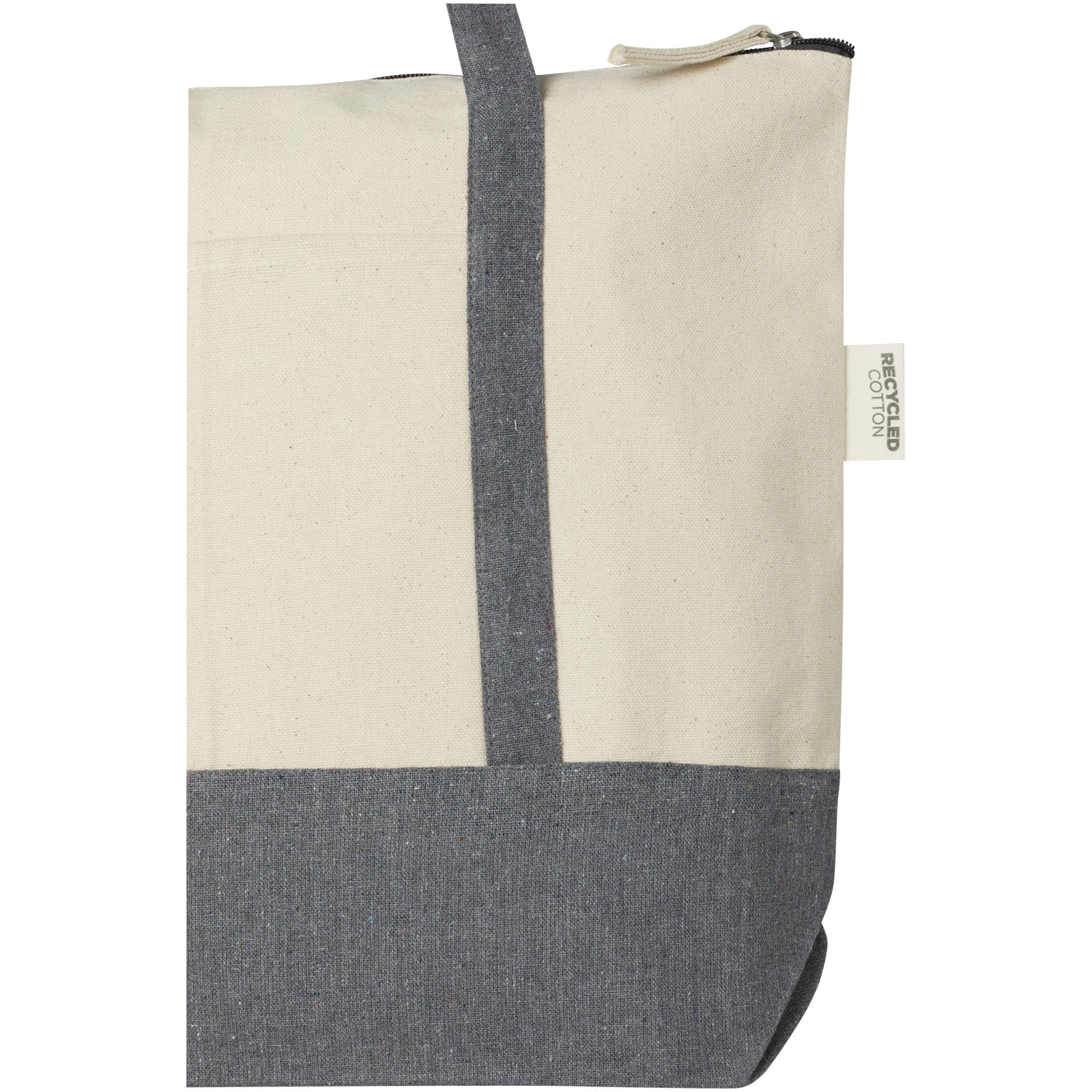 Advertising Shopping & Tote Bags - Repose 320 g/m² recycled cotton zippered tote bag 10L - 5