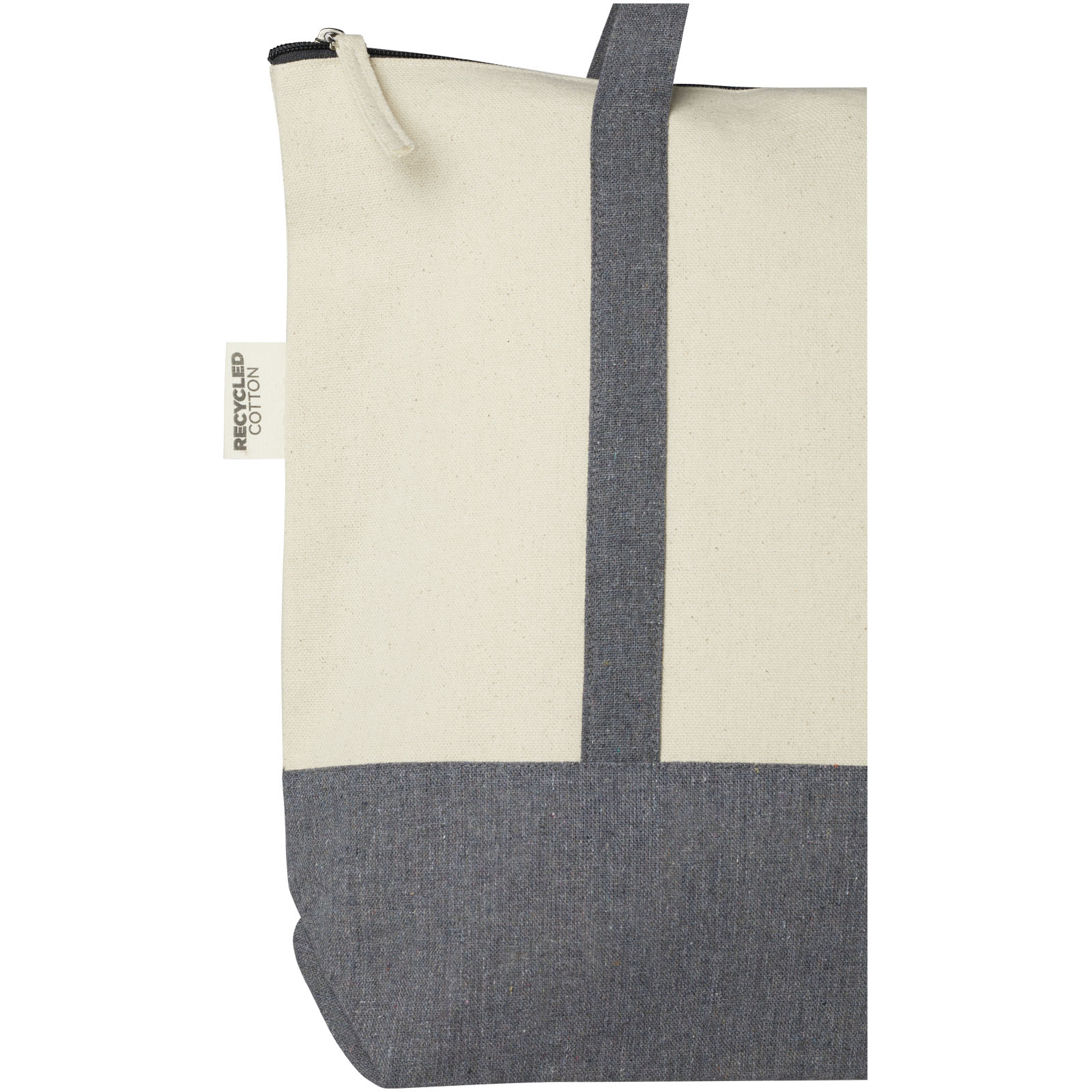 Advertising Shopping & Tote Bags - Repose 320 g/m² recycled cotton zippered tote bag 10L - 6