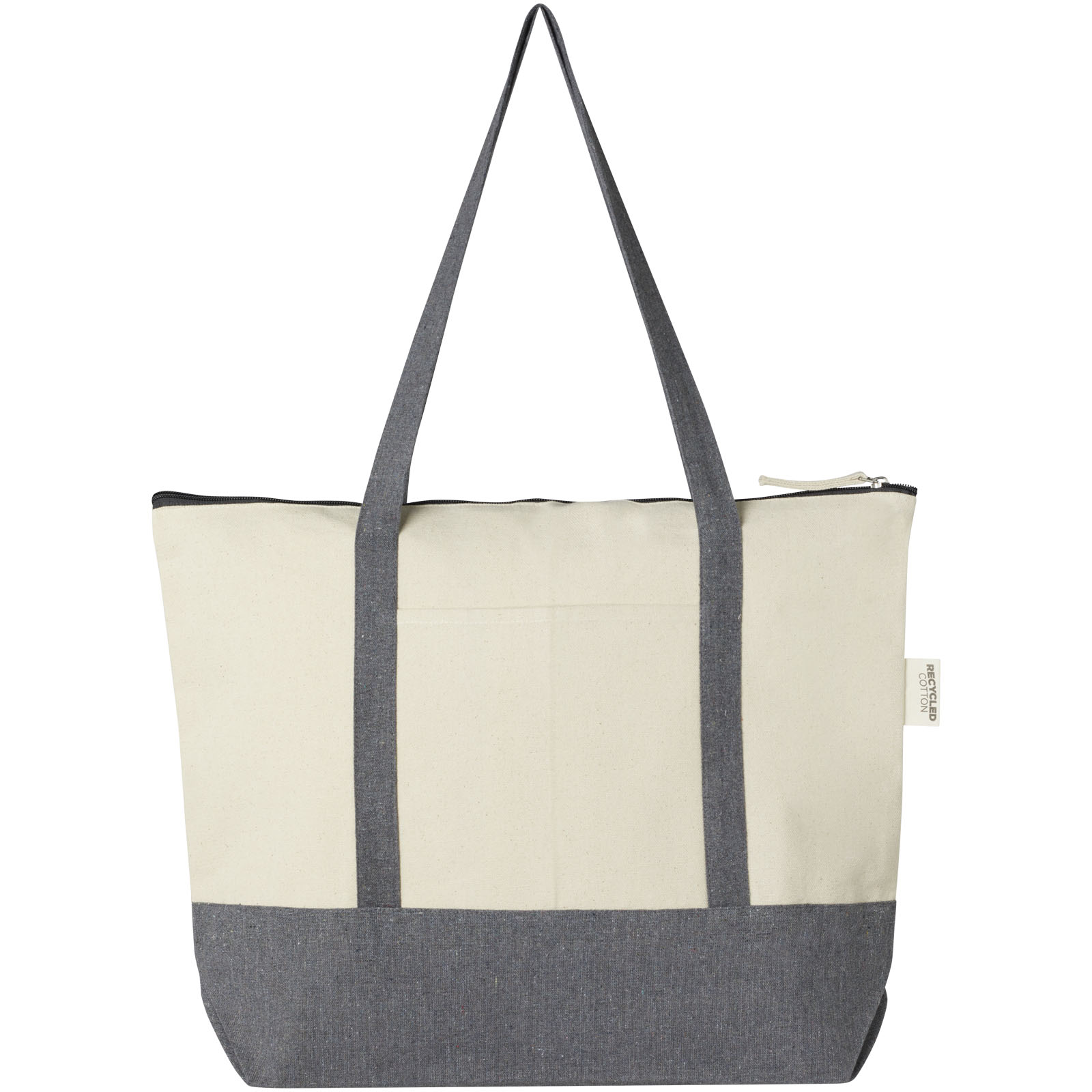 Advertising Shopping & Tote Bags - Repose 320 g/m² recycled cotton zippered tote bag 10L - 1