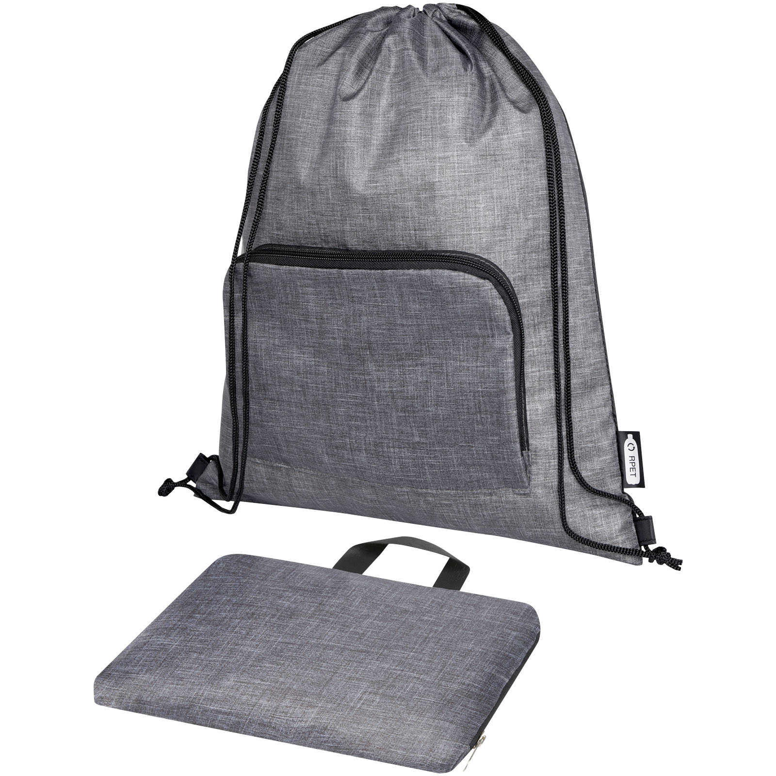 Advertising Drawstring Bags - Ash recycled foldable drawstring bag 7L - 5
