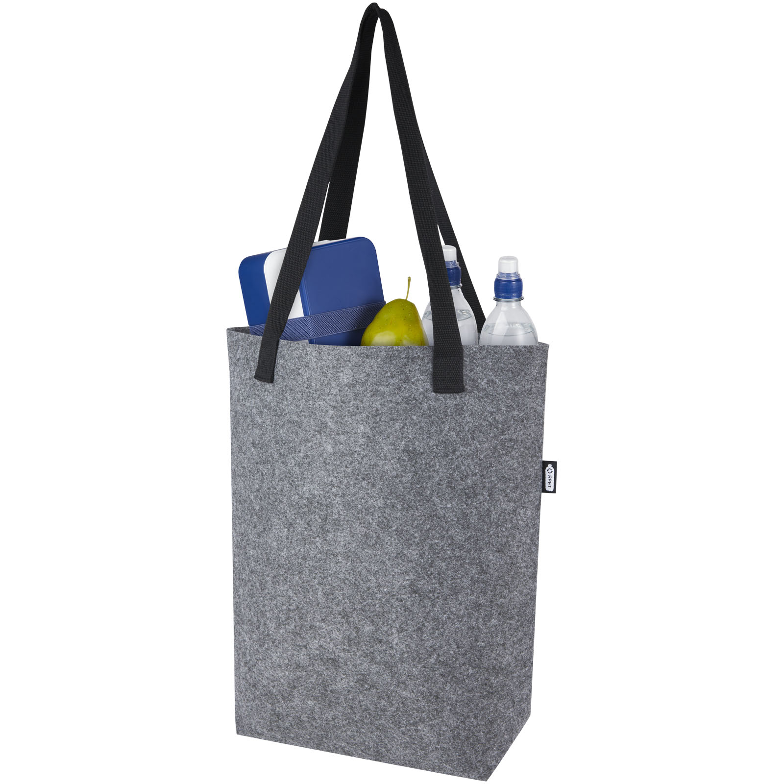 Advertising Shopping & Tote Bags - Felta GRS recycled felt tote bag with wide bottom 12L - 3