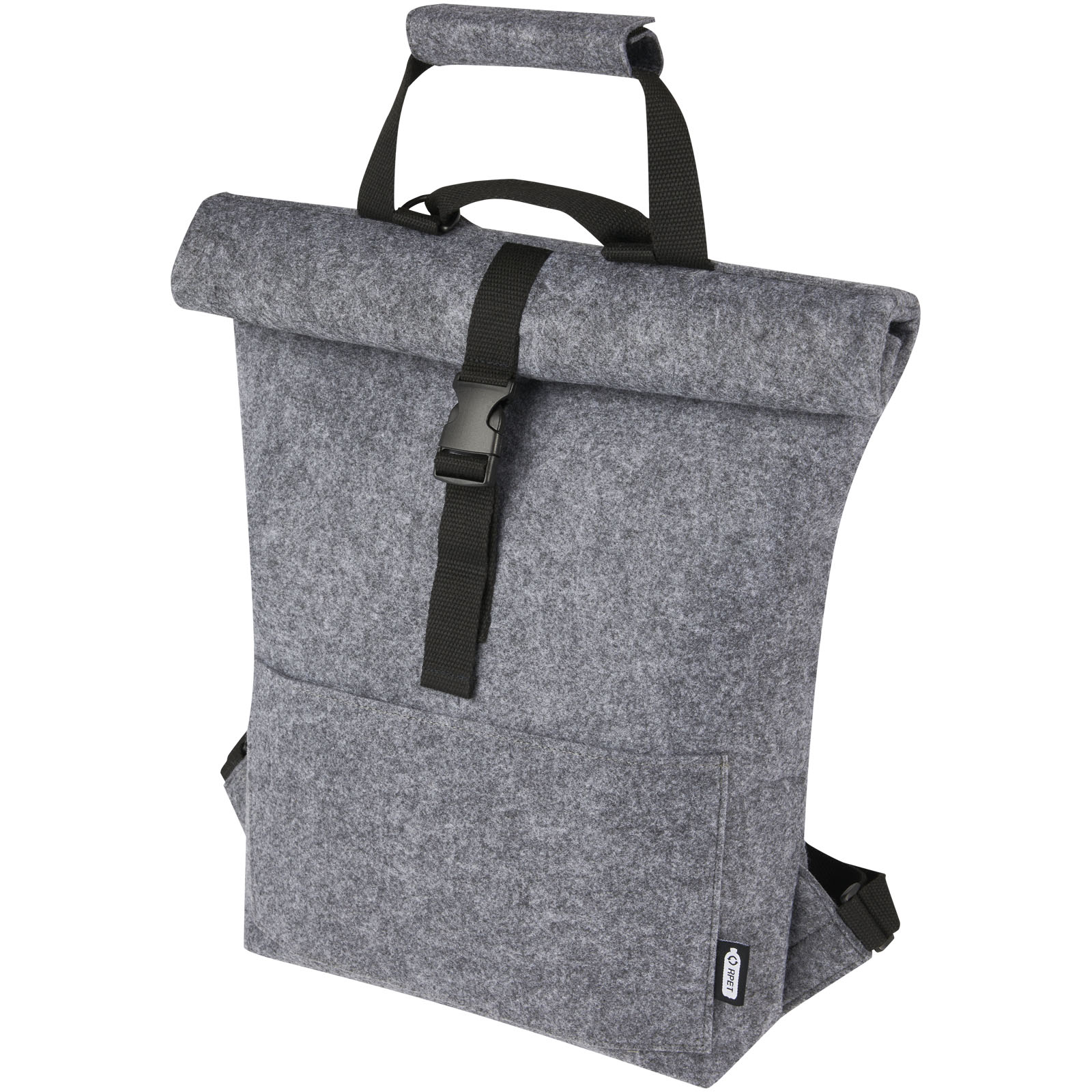 Bags - Felta GRS recycled felt roll-top bike bag 13L