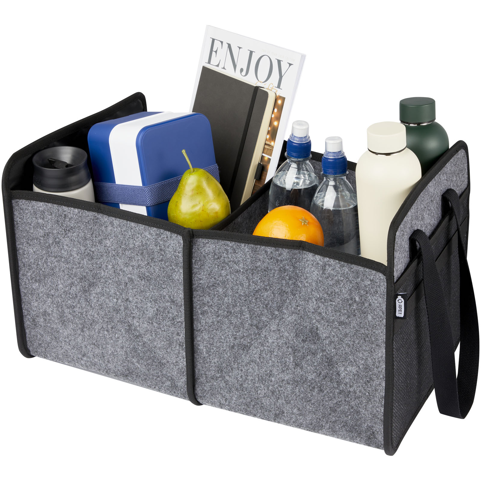 Advertising Travel Accessories - Felta GRS recycled felt foldable car organiser - 3