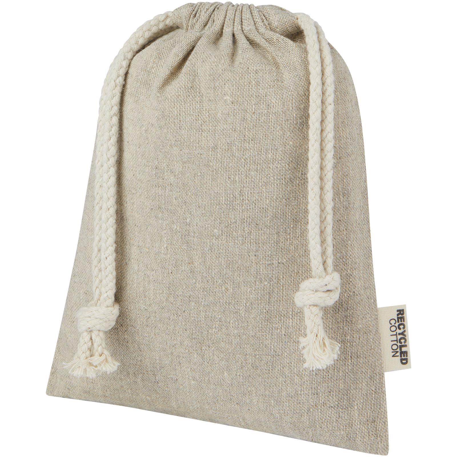 Sacs en coton publicitaires - Petit sac cadeau Pheebs en coton recyclé GRS 150 g/m² de 0,5 L - 0