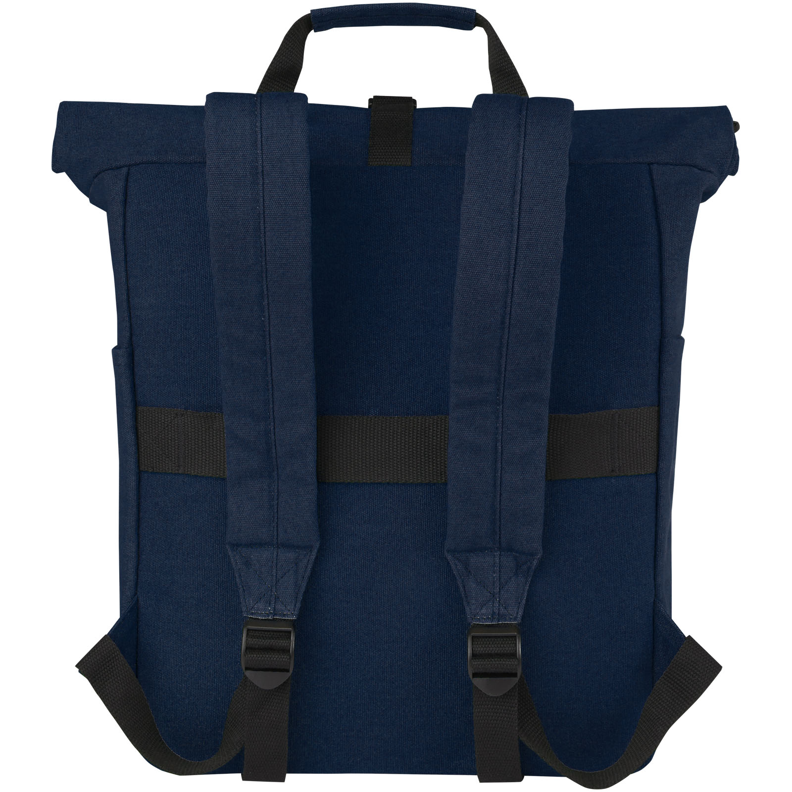 Advertising Laptop Backpacks - Joey 15” GRS recycled canvas rolltop laptop backpack 15L - 2