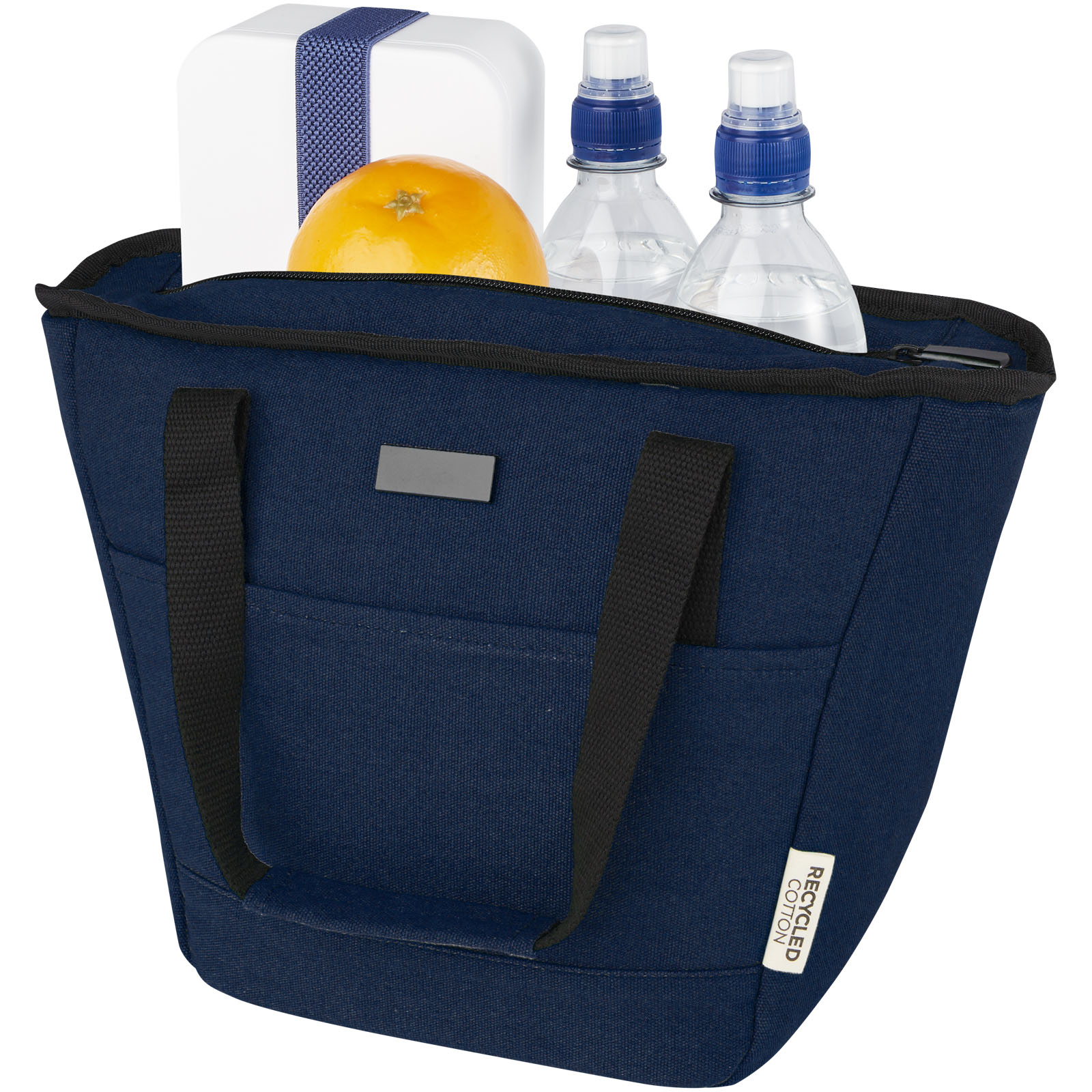 Sacs isothermes publicitaires - Sac-repas isotherme Joey de 6 L en toile recyclée GRS pour 9 canettes - 3