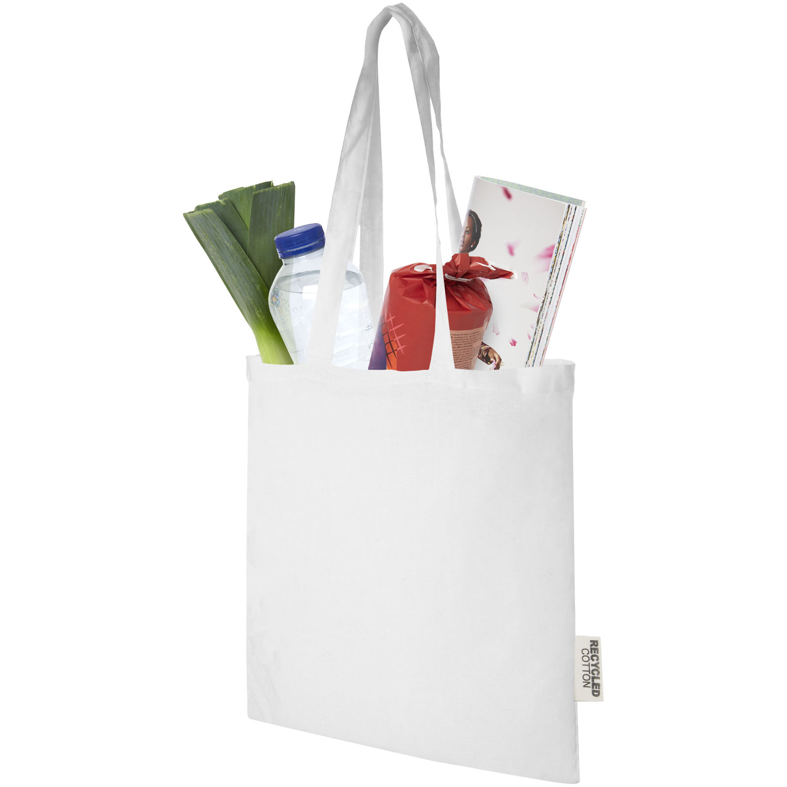 Sacs de shopping publicitaires - Sac shopping Madras en coton certifié GRS de 140 g/m2 de 7 L - 2