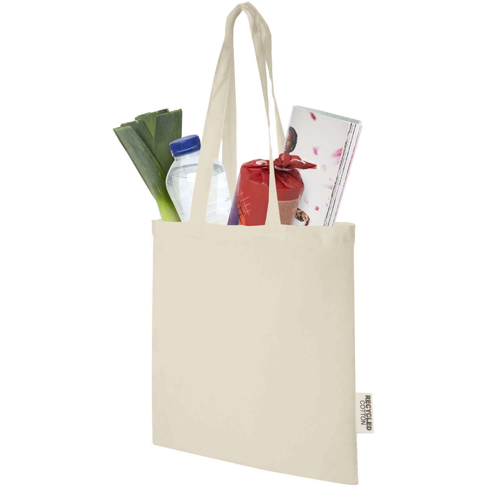 Sacs de shopping publicitaires - Sac shopping Madras en coton certifié GRS de 140 g/m2 de 7 L - 2