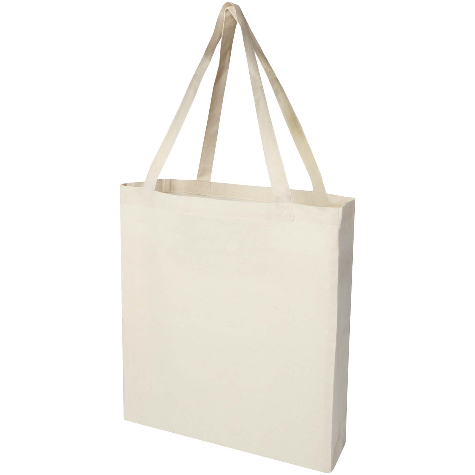 Sac shopping à soufflets Madras en coton recyclé 140 g/m² certifié GRS 12L